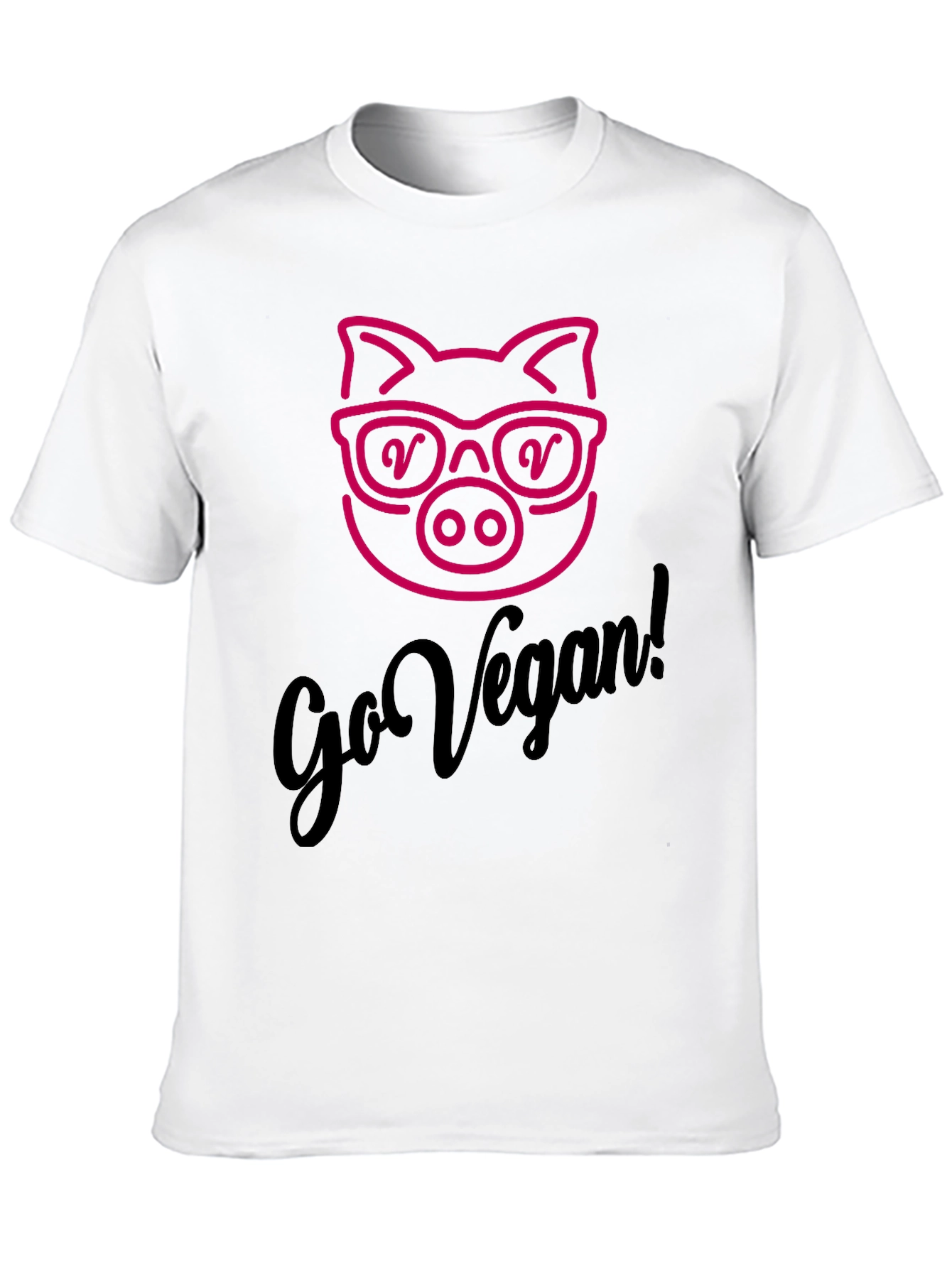 Go Vegan Pig Graphic Tee - Unisex Soft Cotton