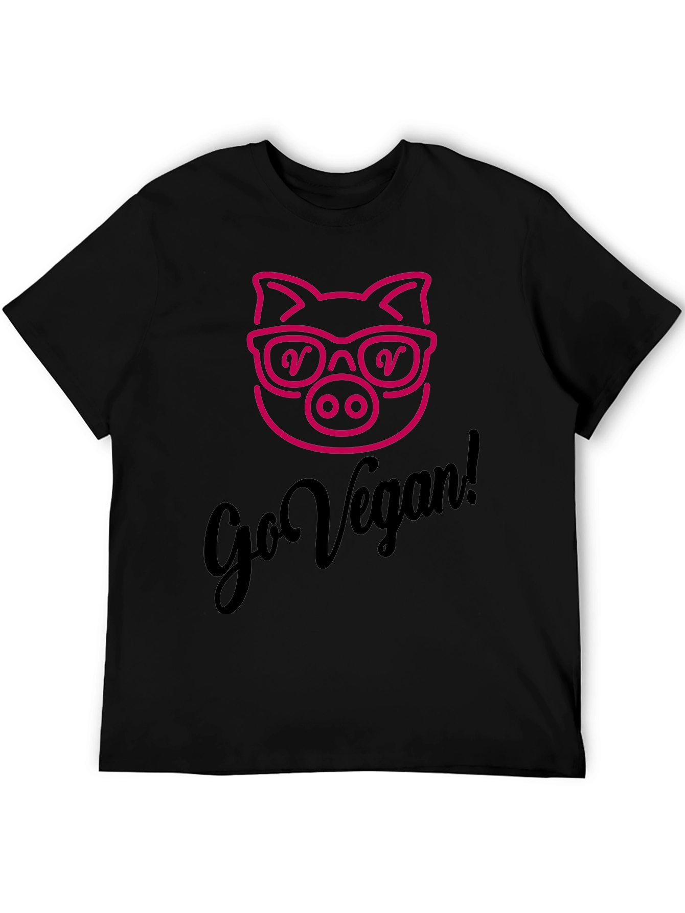 Go Vegan Pig Graphic Tee - Unisex Soft Cotton