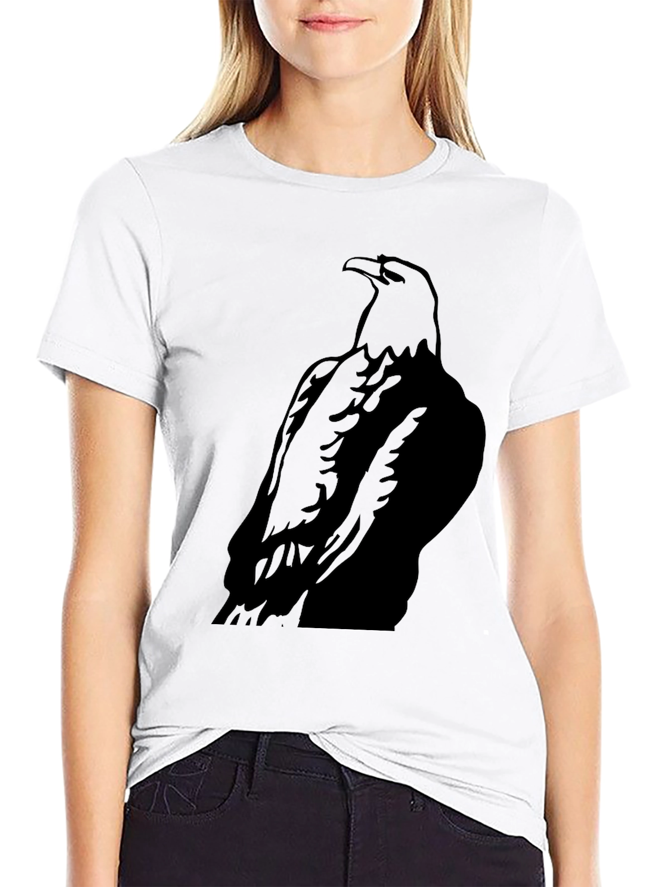 Mens Black Eagle Graphic Tee