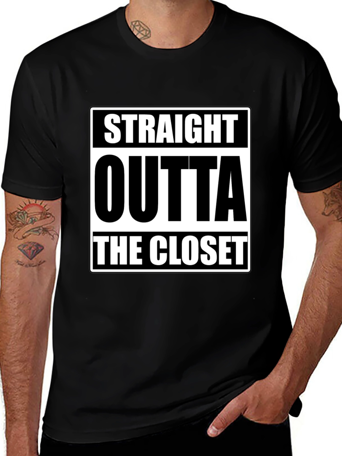 Straight Outta The Closet Black T-Shirt