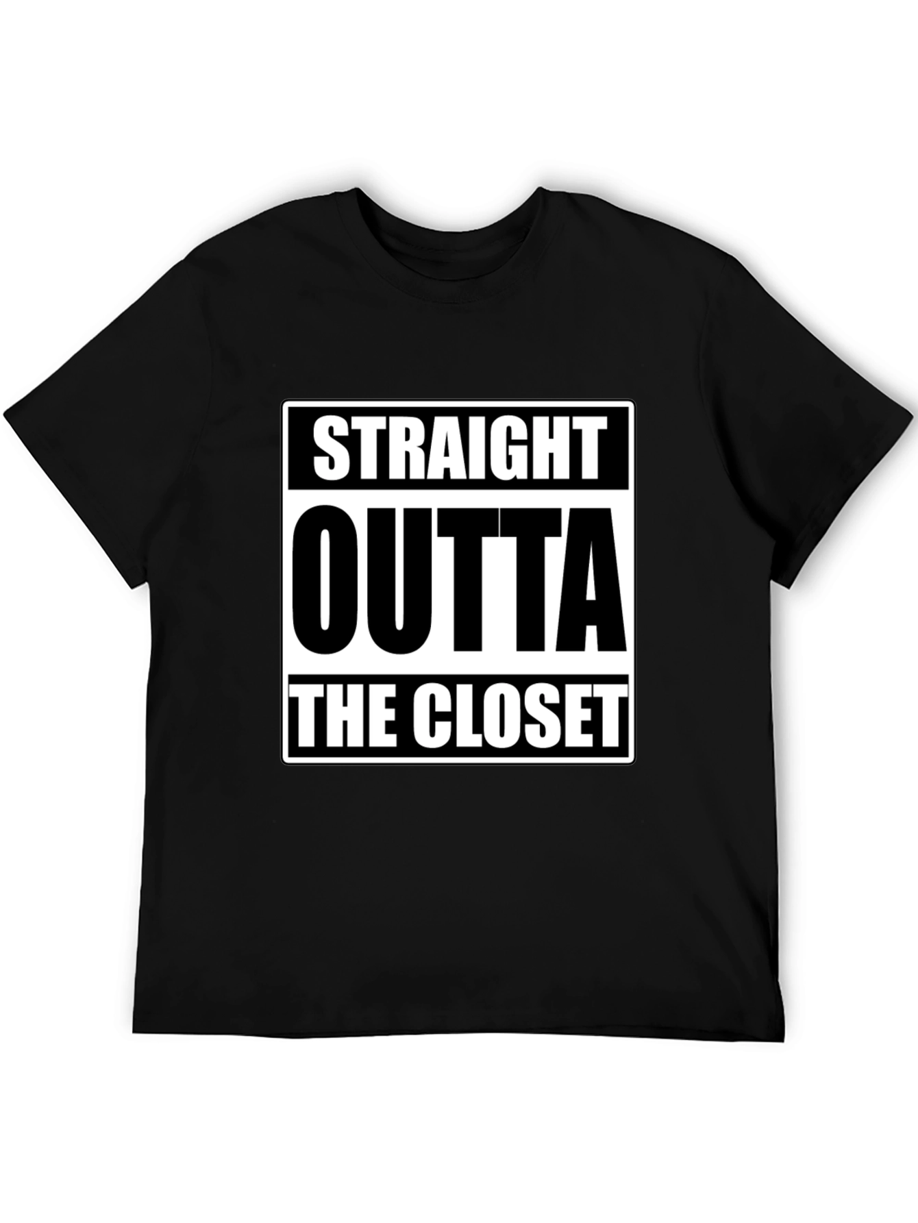 Straight Outta The Closet Black T-Shirt