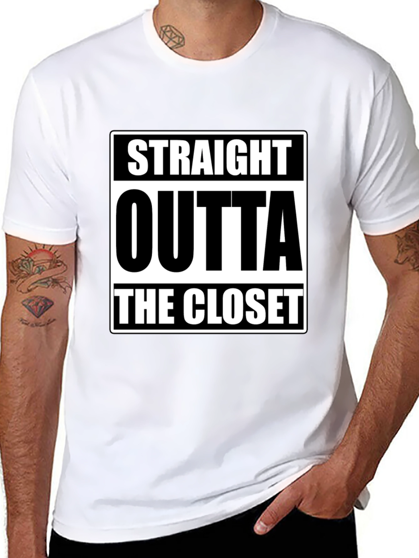 Straight Outta The Closet Black T-Shirt