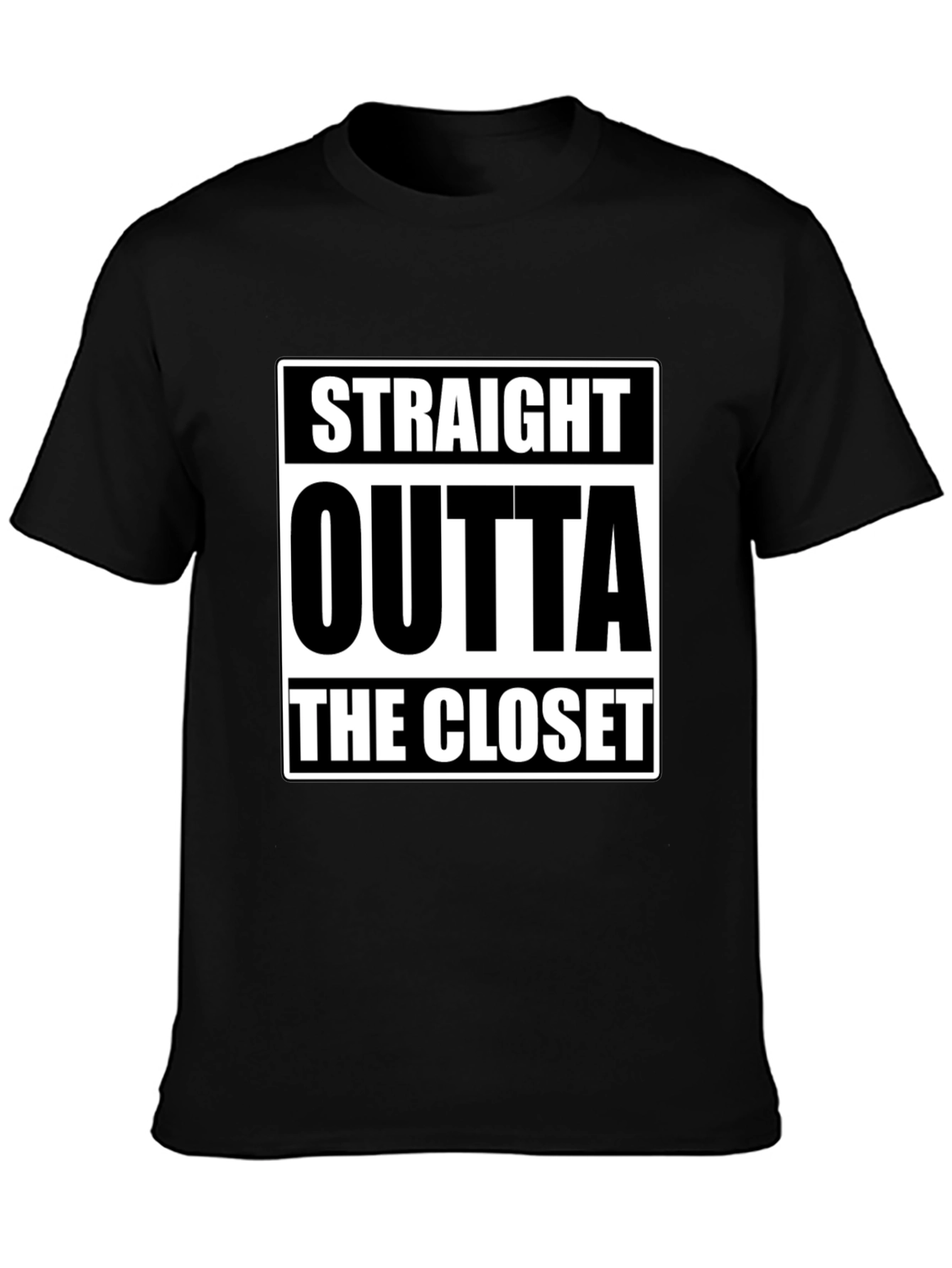 Straight Outta The Closet Black T-Shirt