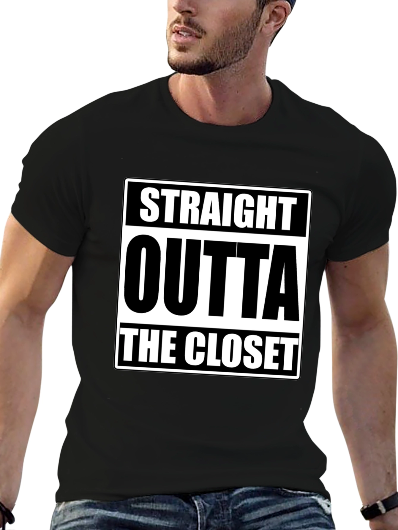 Straight Outta The Closet Black T-Shirt