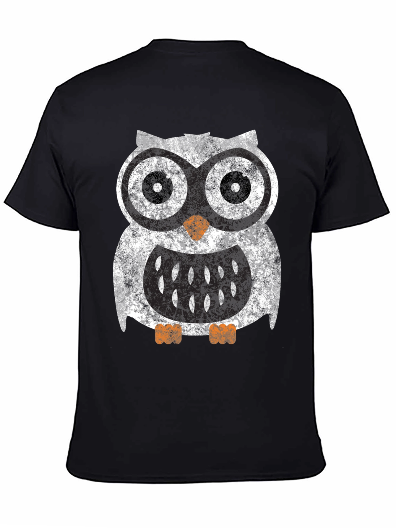 Cool Owl Graphic Tee - Black Cotton Blend Shirt