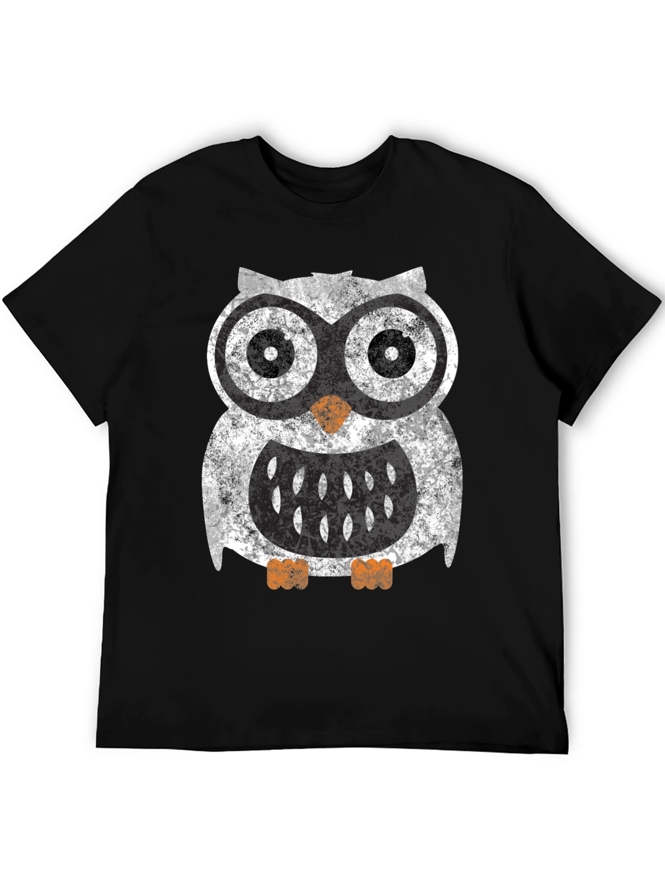 Cool Owl Graphic Tee - Black Cotton Blend Shirt