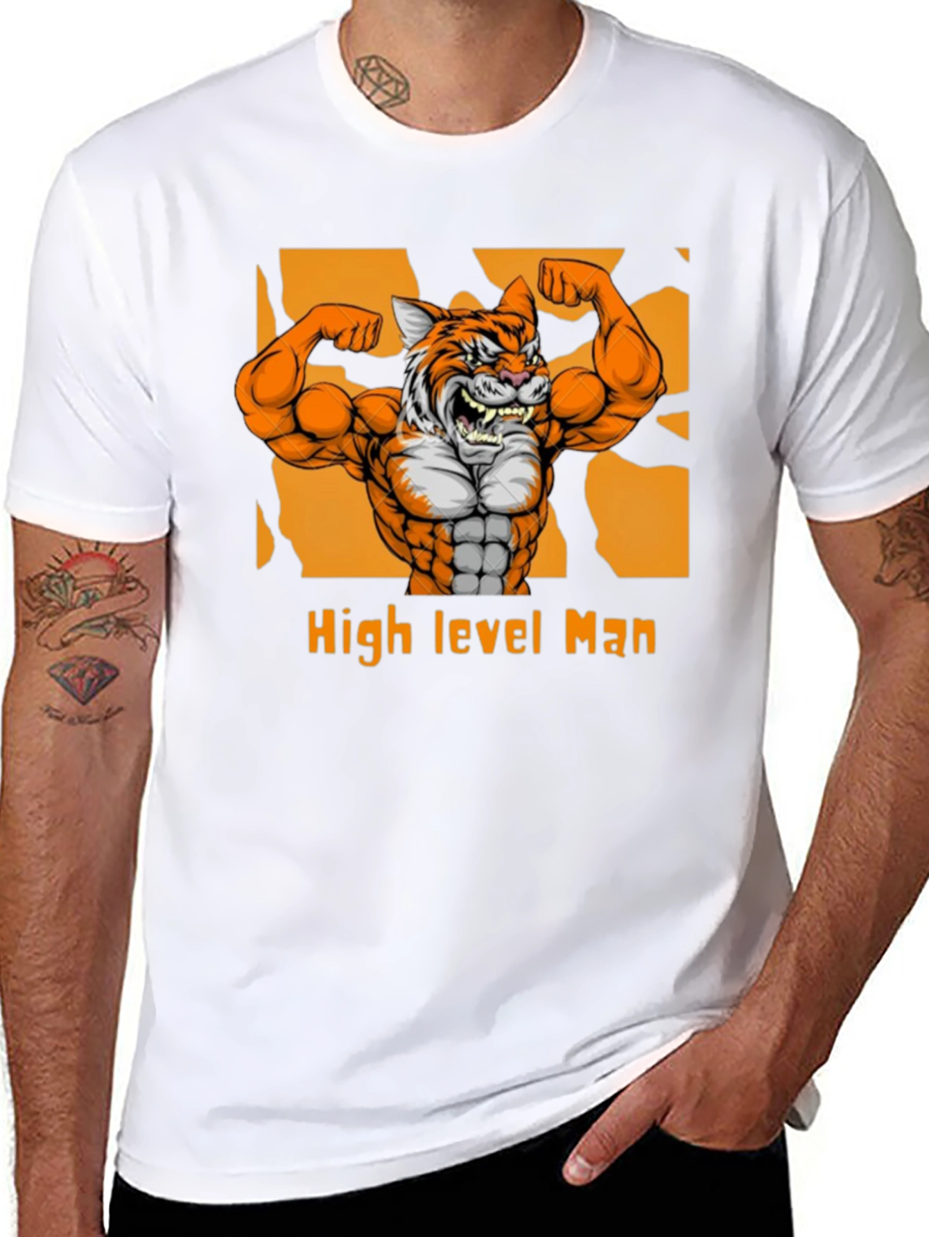 High Level Man Tiger Graphic T-Shirt