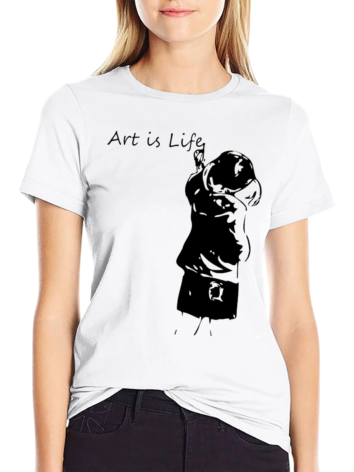 Art Is Life Black Graphic Tee