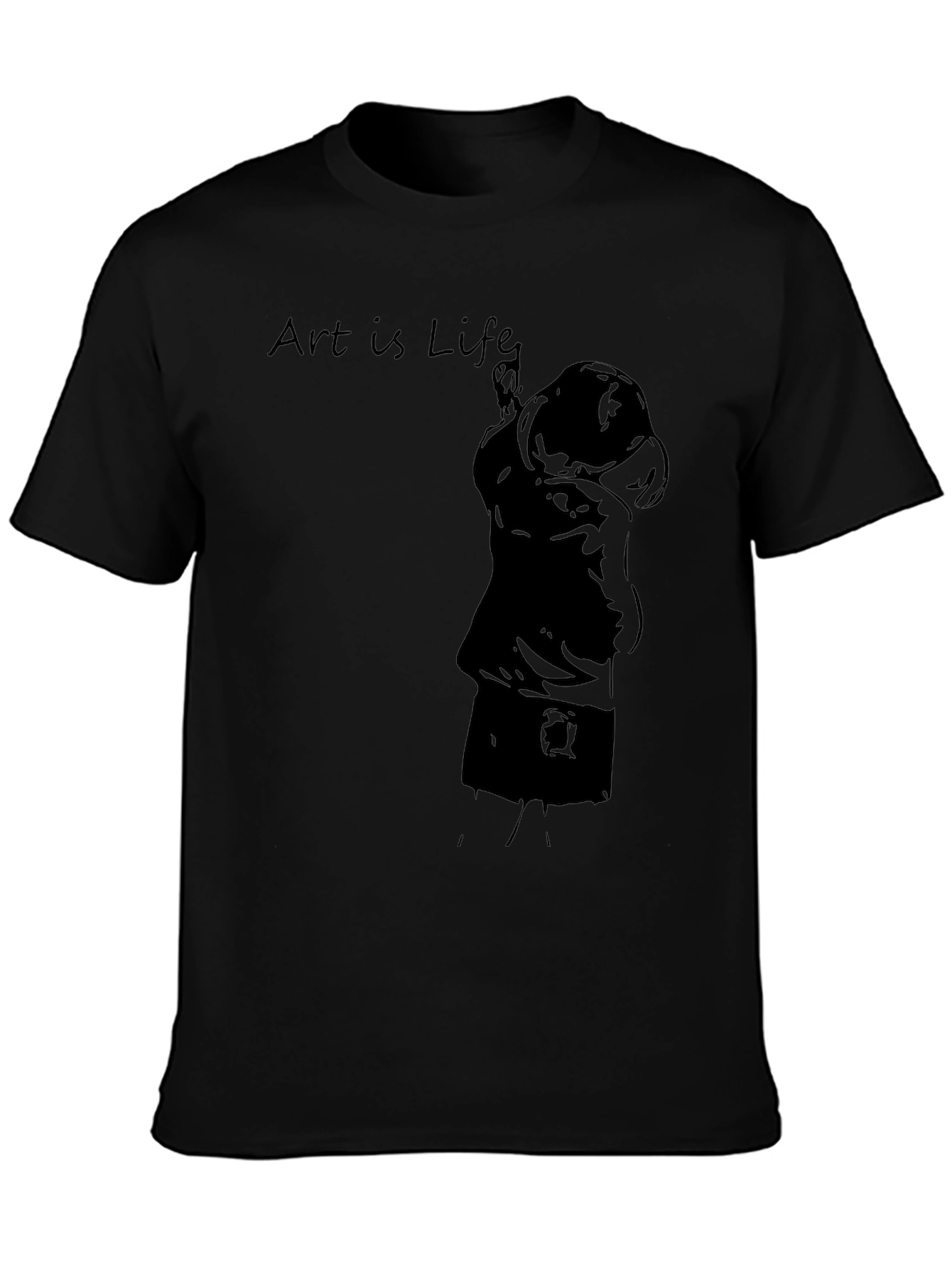 Art Is Life Black Graphic Tee