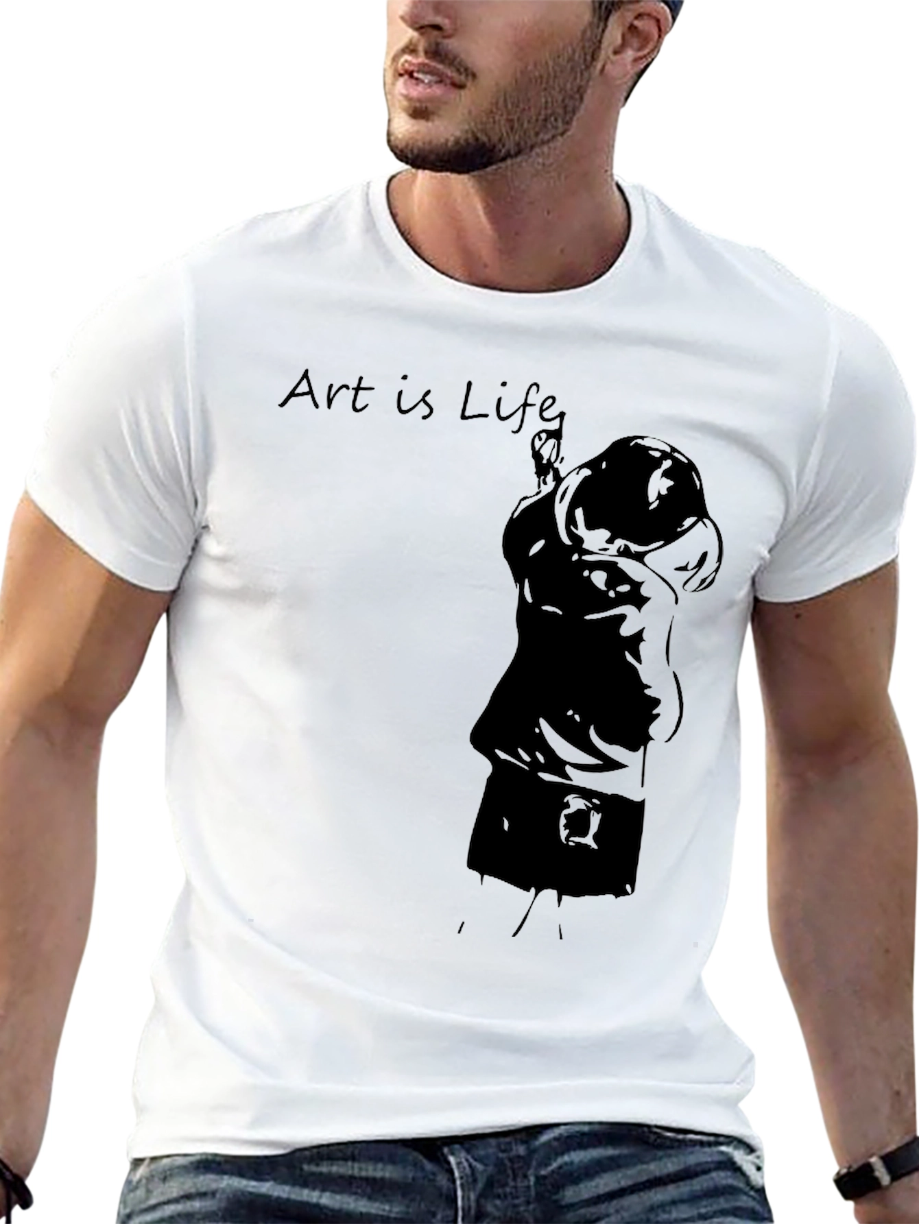 Art Is Life Black Graphic Tee
