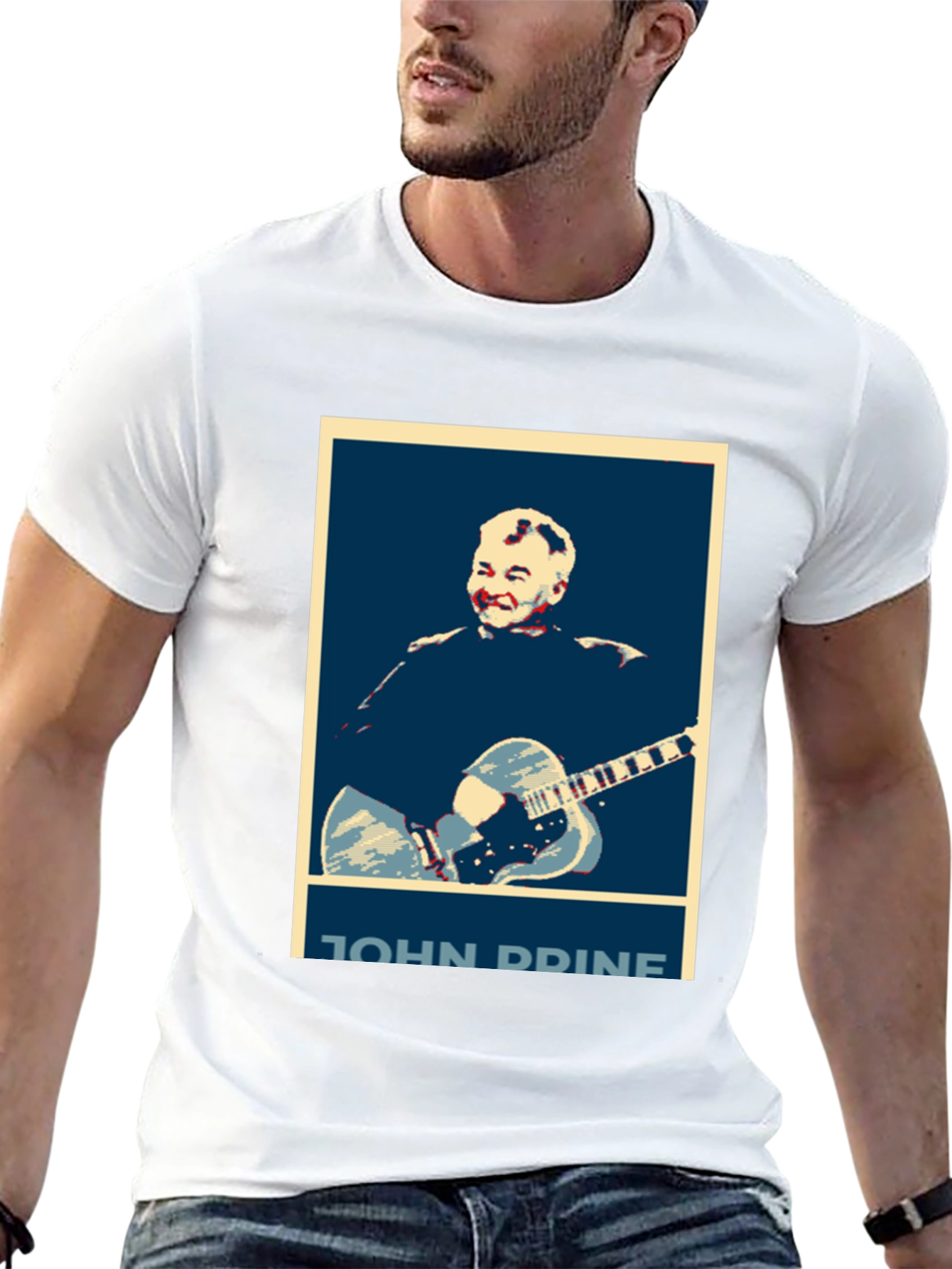John Prine Graphic T-Shirt - Black Cotton Tee