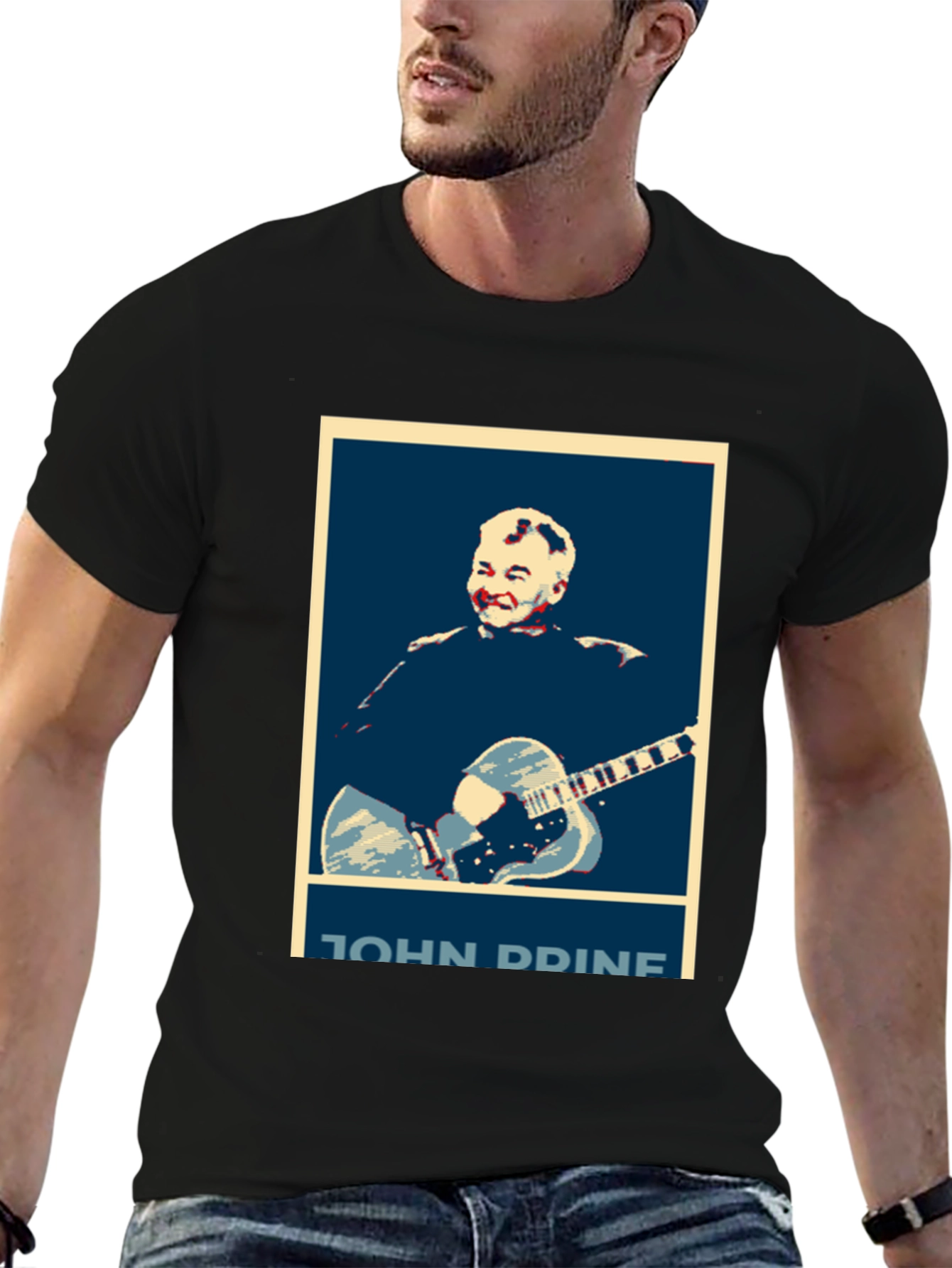 John Prine Graphic T-Shirt - Black Cotton Tee