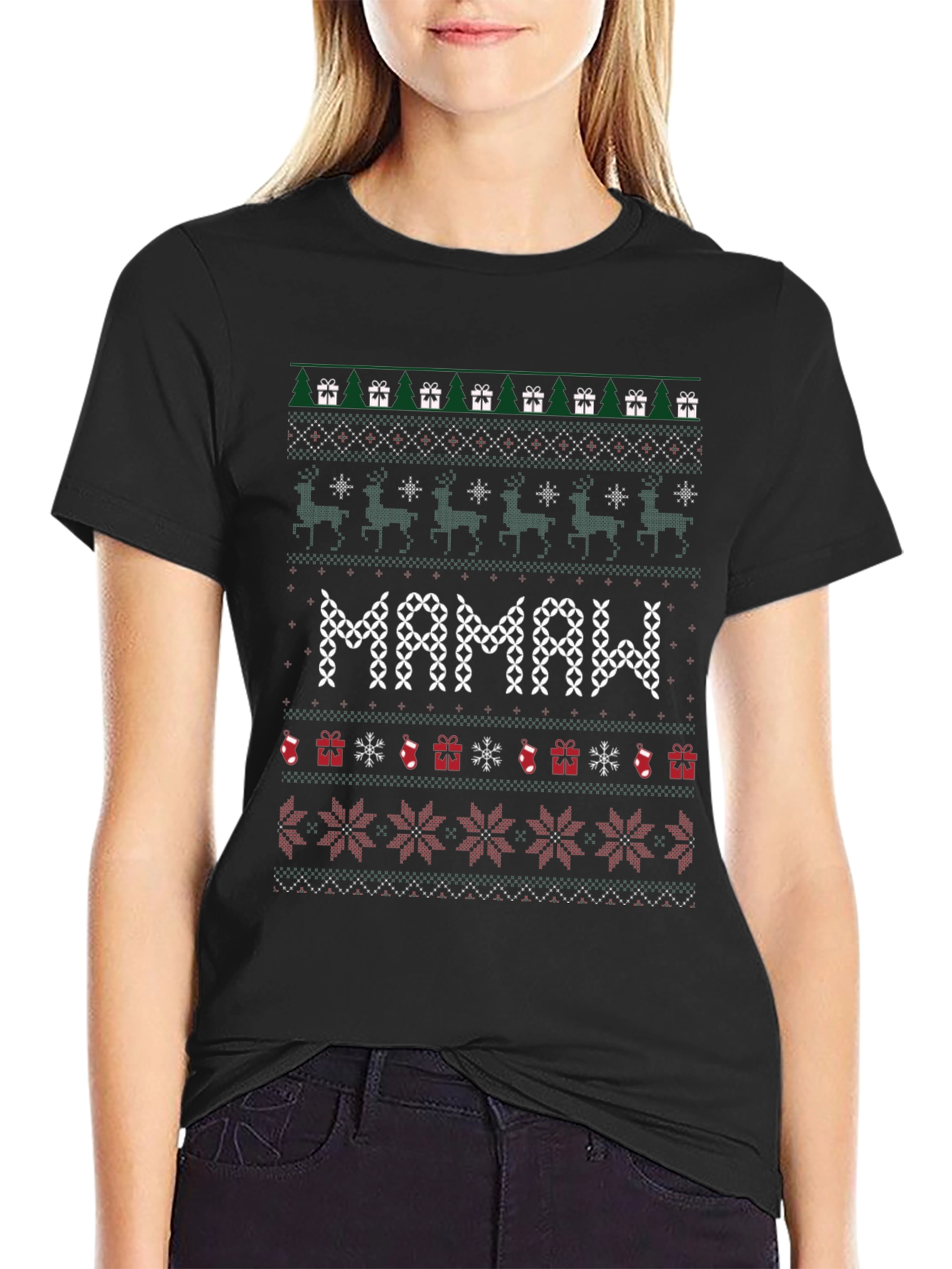 Mamaw Ugly Christmas Sweater T-Shirt