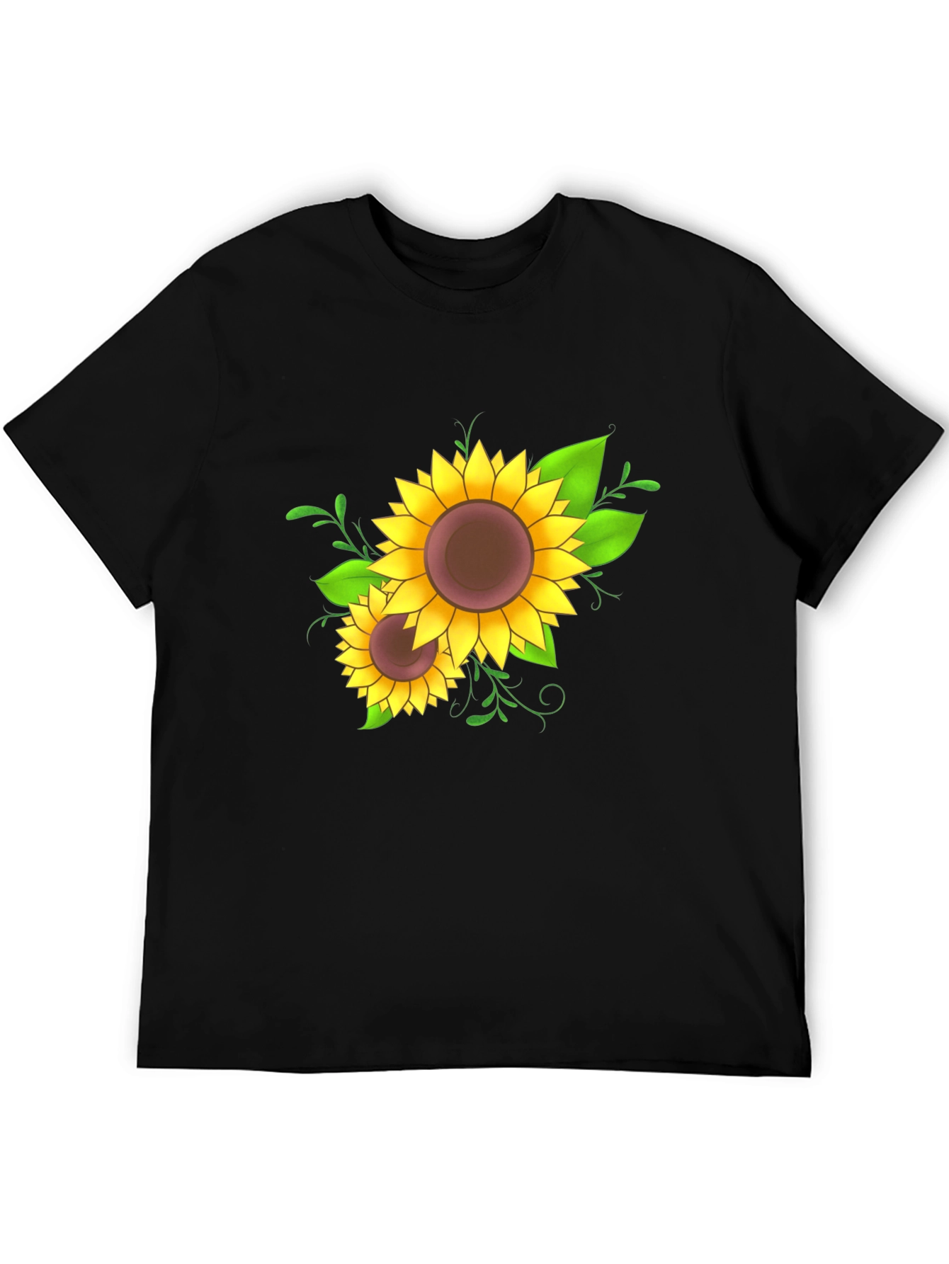 Sunflower Graphic Black T-Shirt