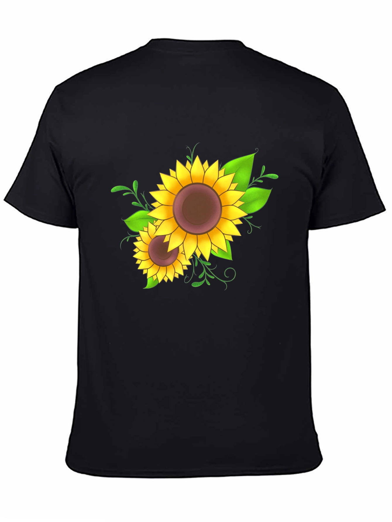 Sunflower Graphic Black T-Shirt