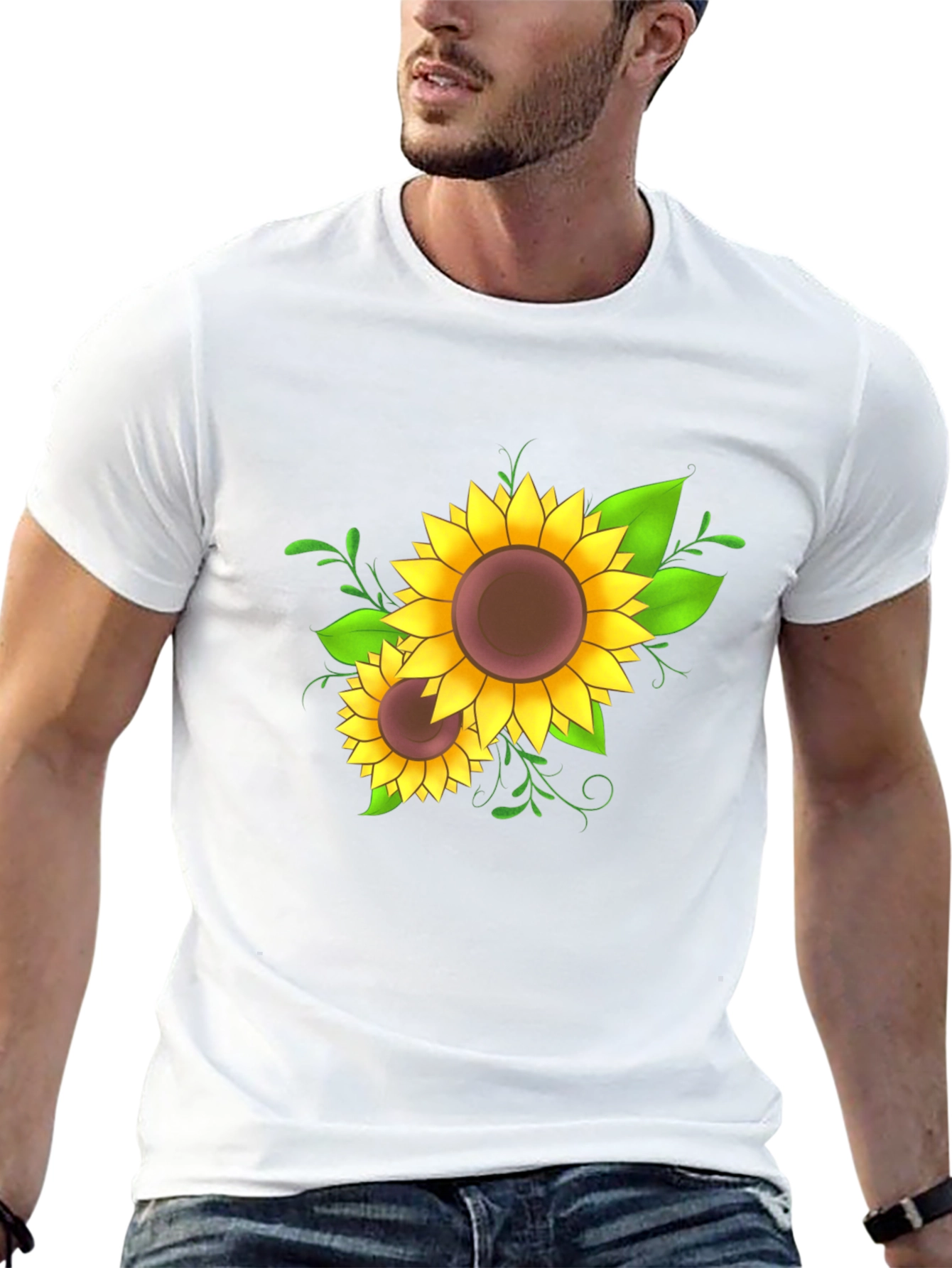 Sunflower Graphic Black T-Shirt