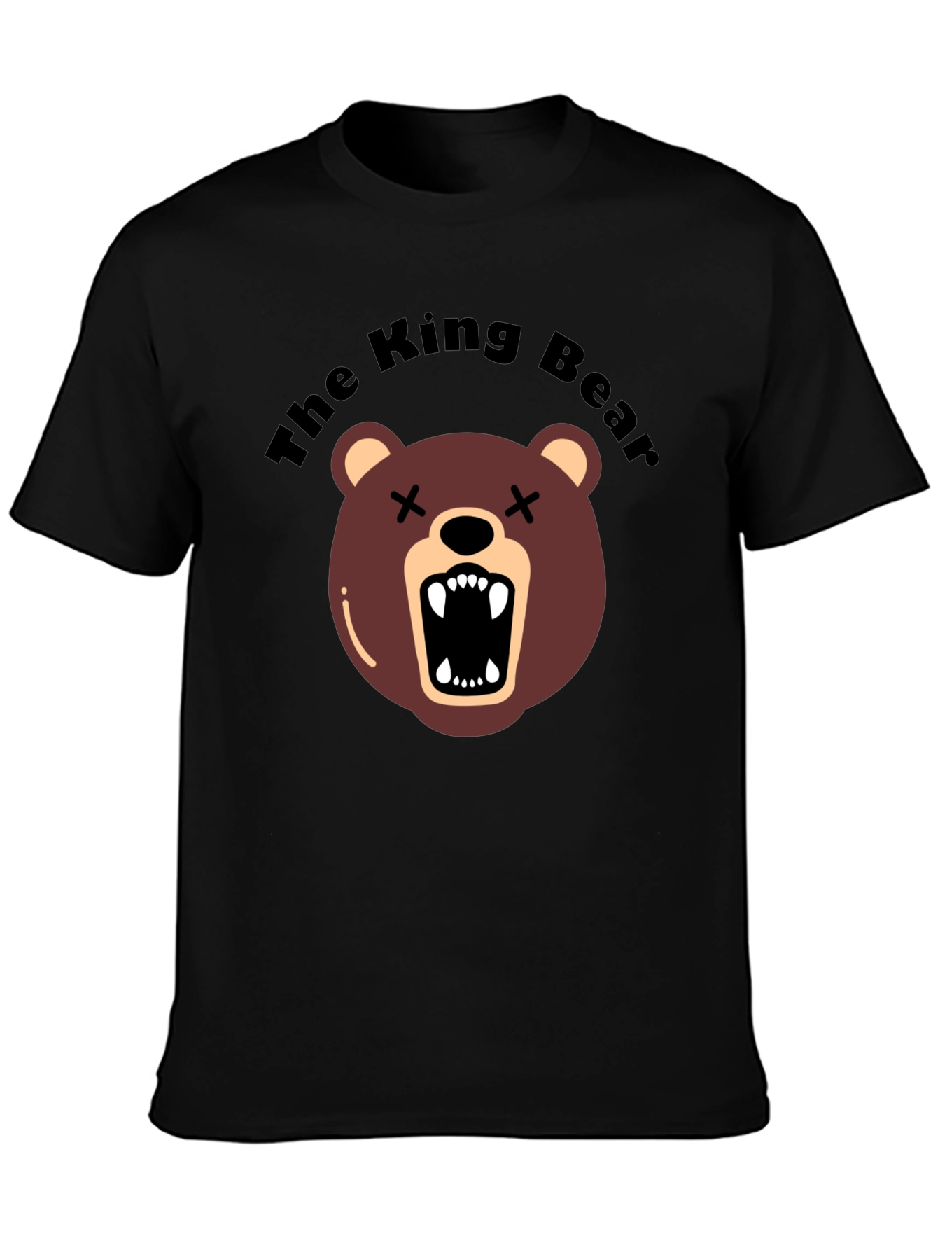 The King Bear Graphic Tee - Black Crew Neck