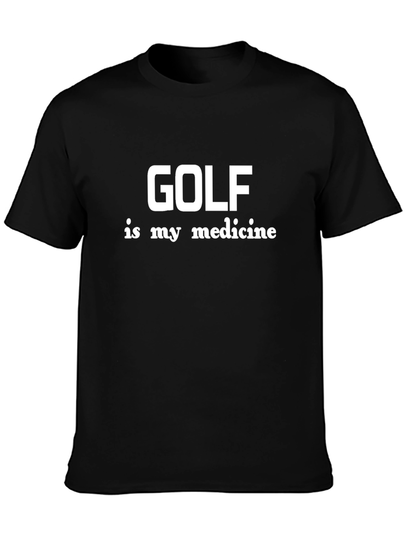 Golf is My Medicine Black T-Shirt