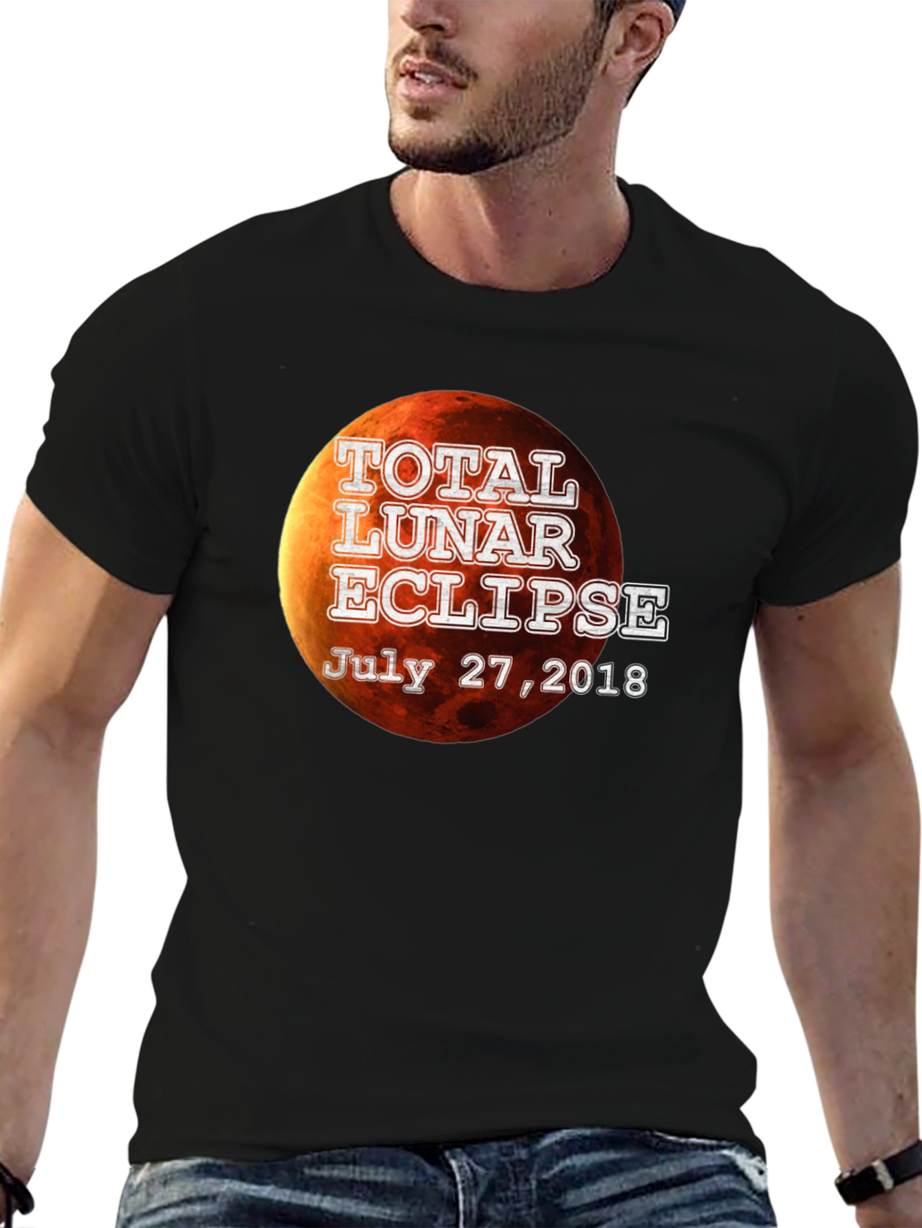 Total Lunar Eclipse July 2018 Black T-Shirt