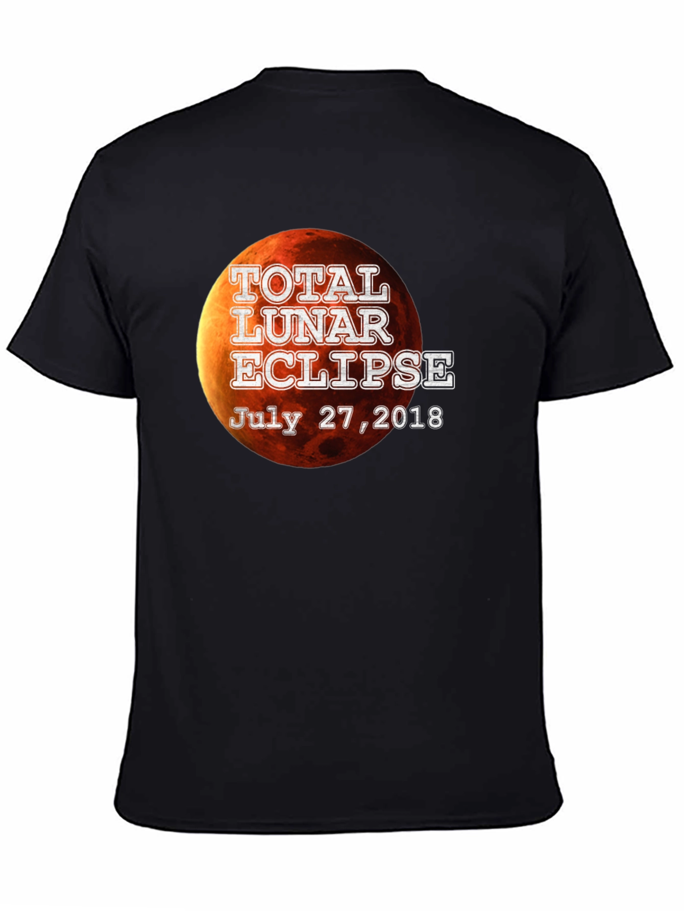 Total Lunar Eclipse July 2018 Black T-Shirt