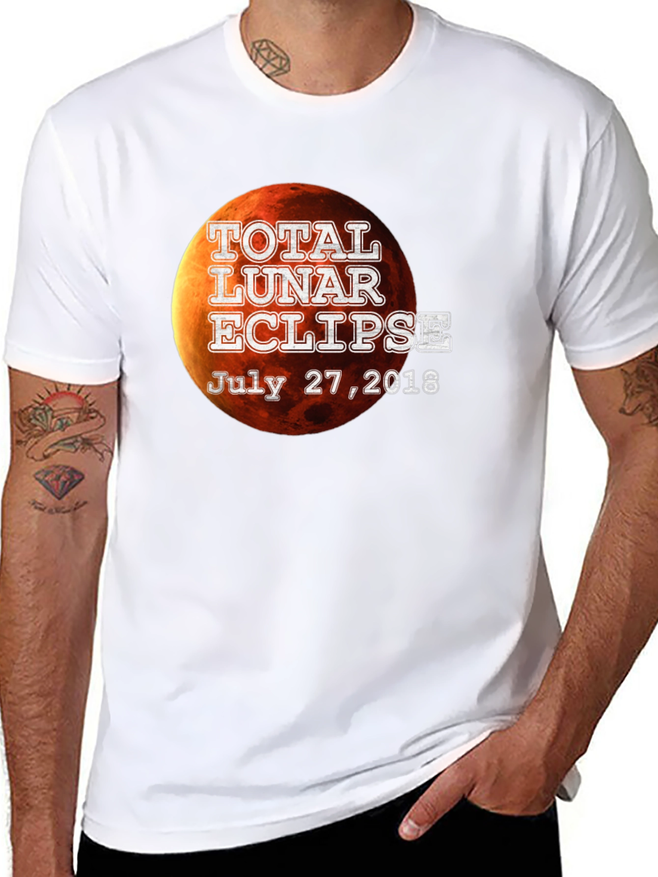 Total Lunar Eclipse July 2018 Black T-Shirt