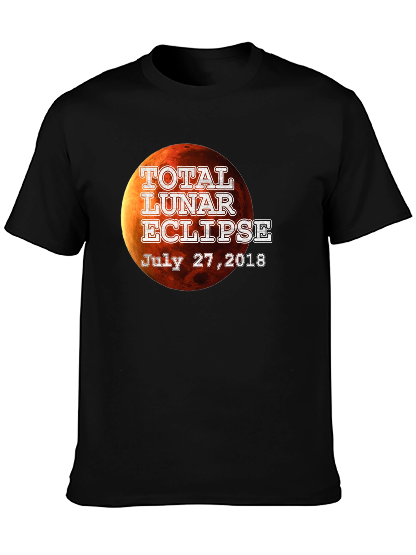 Total Lunar Eclipse July 2018 Black T-Shirt