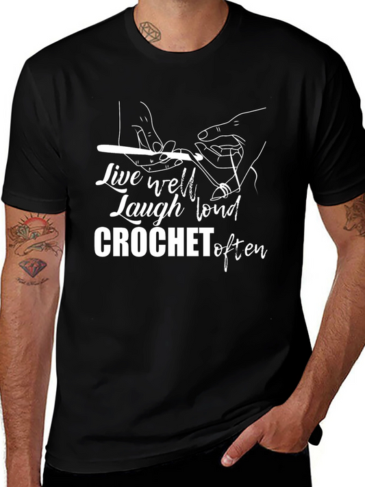Crochet Lover Graphic Tee - Live Well Laugh Loud