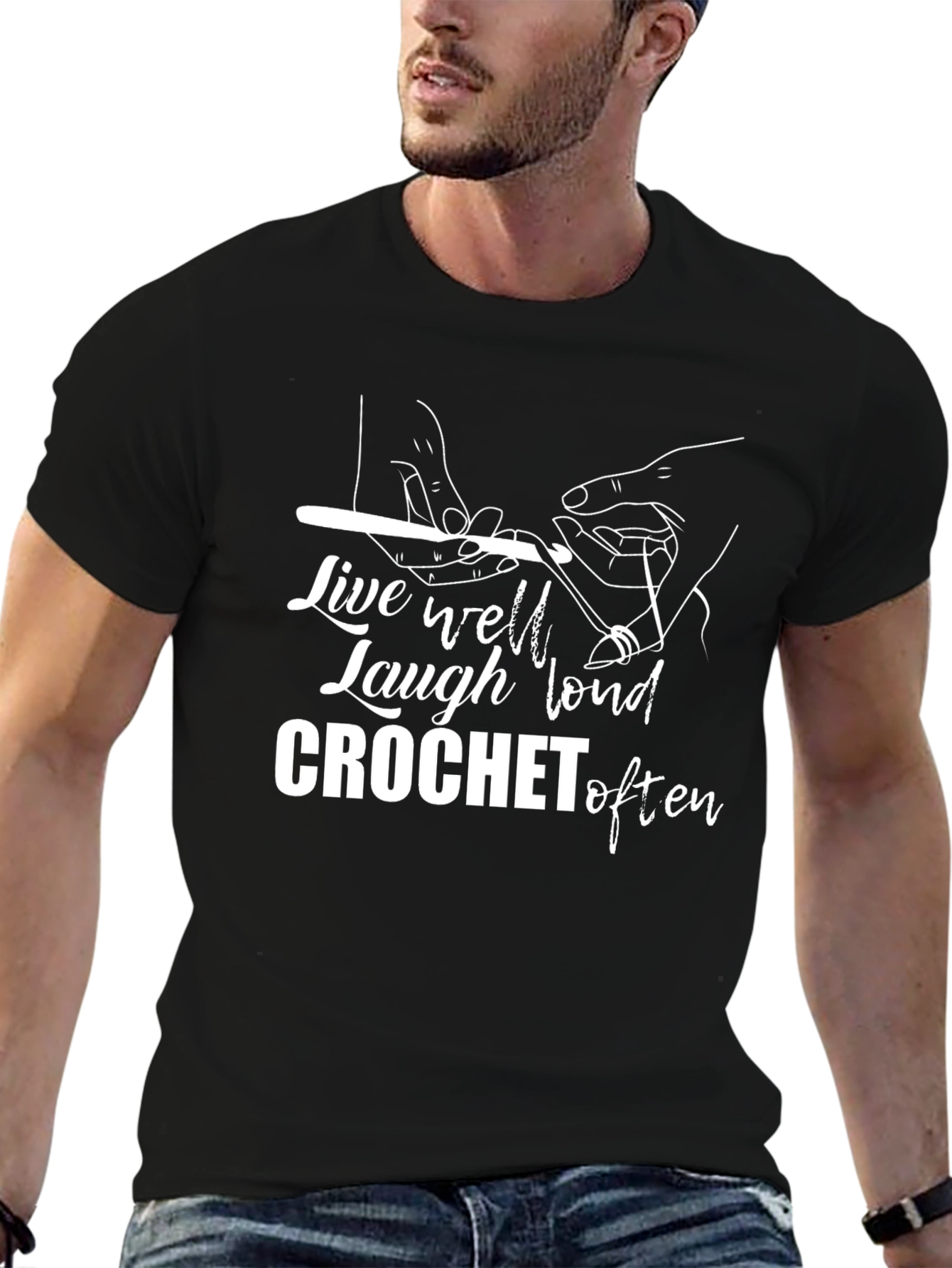 Crochet Lover Graphic Tee - Live Well Laugh Loud