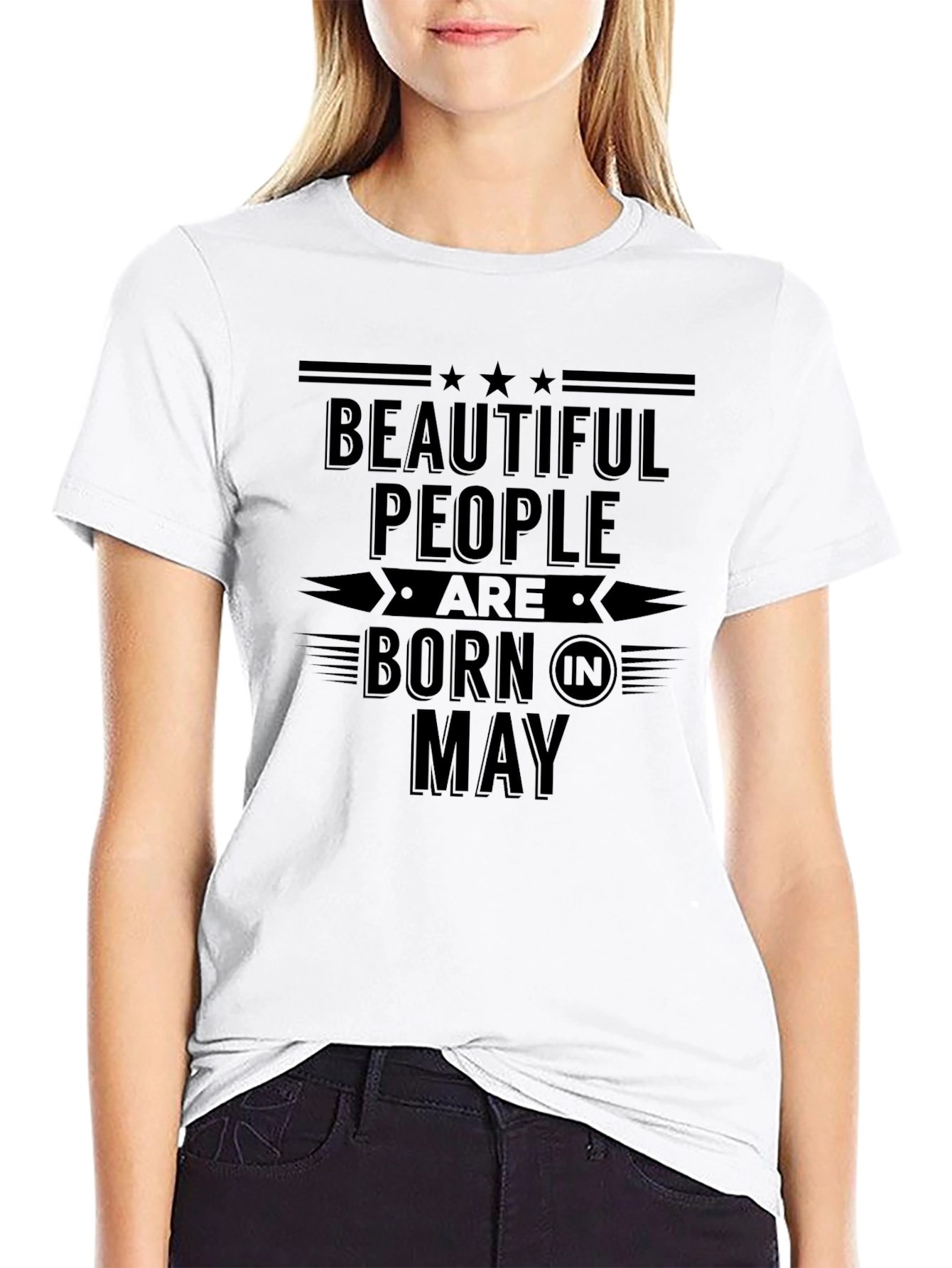 Beautiful People Born in May Black T-Shirt