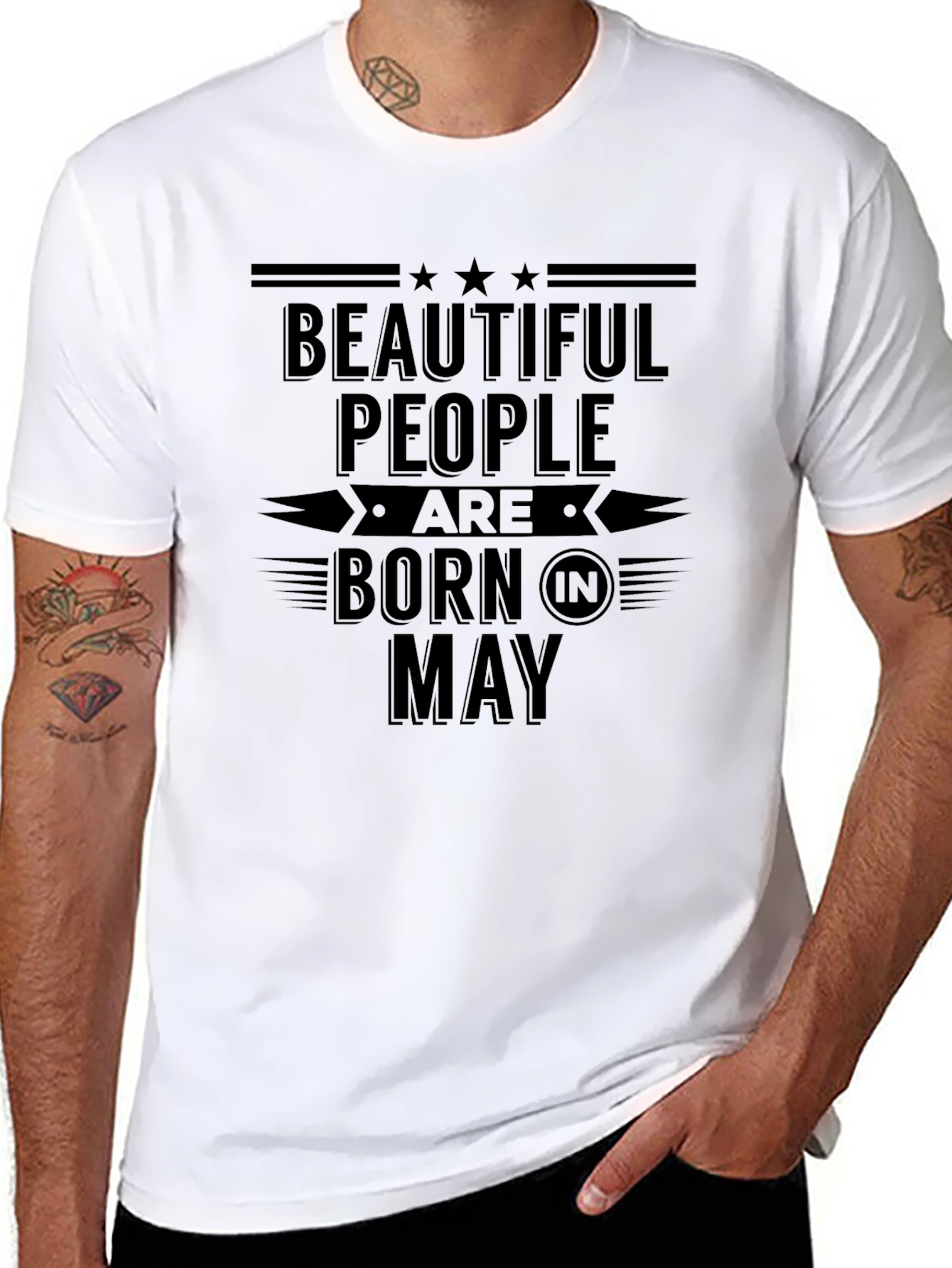 Beautiful People Born in May Black T-Shirt
