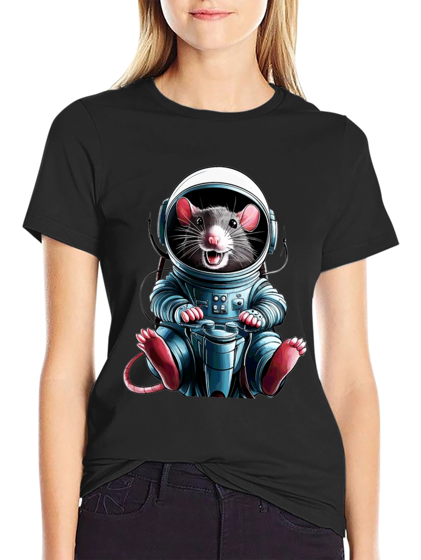 Astronaut Rat Graphic T-Shirt