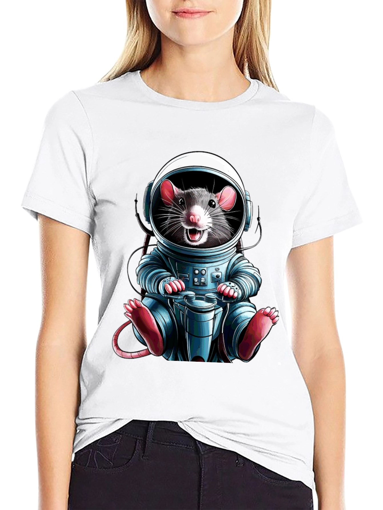 Astronaut Rat Graphic T-Shirt