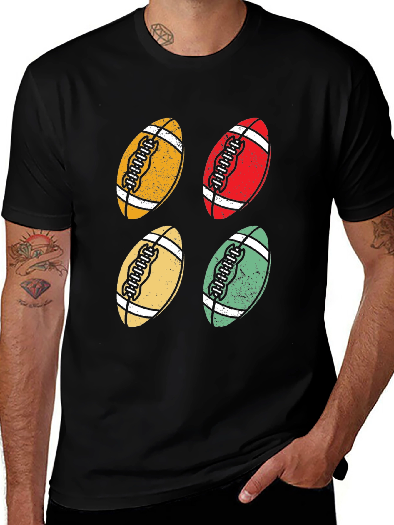 Retro Football Graphic Tee - Casual Style