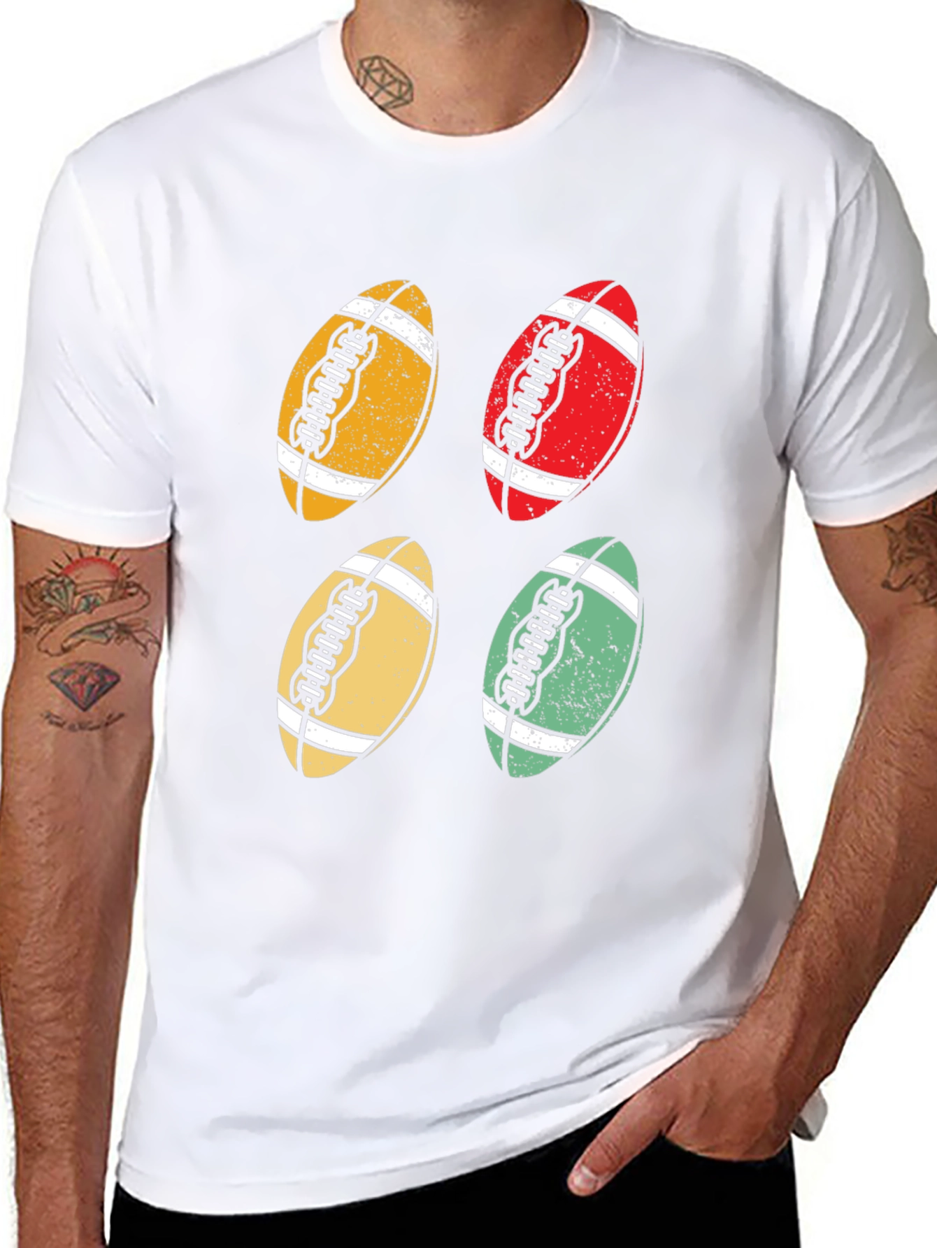 Retro Football Graphic Tee - Casual Style
