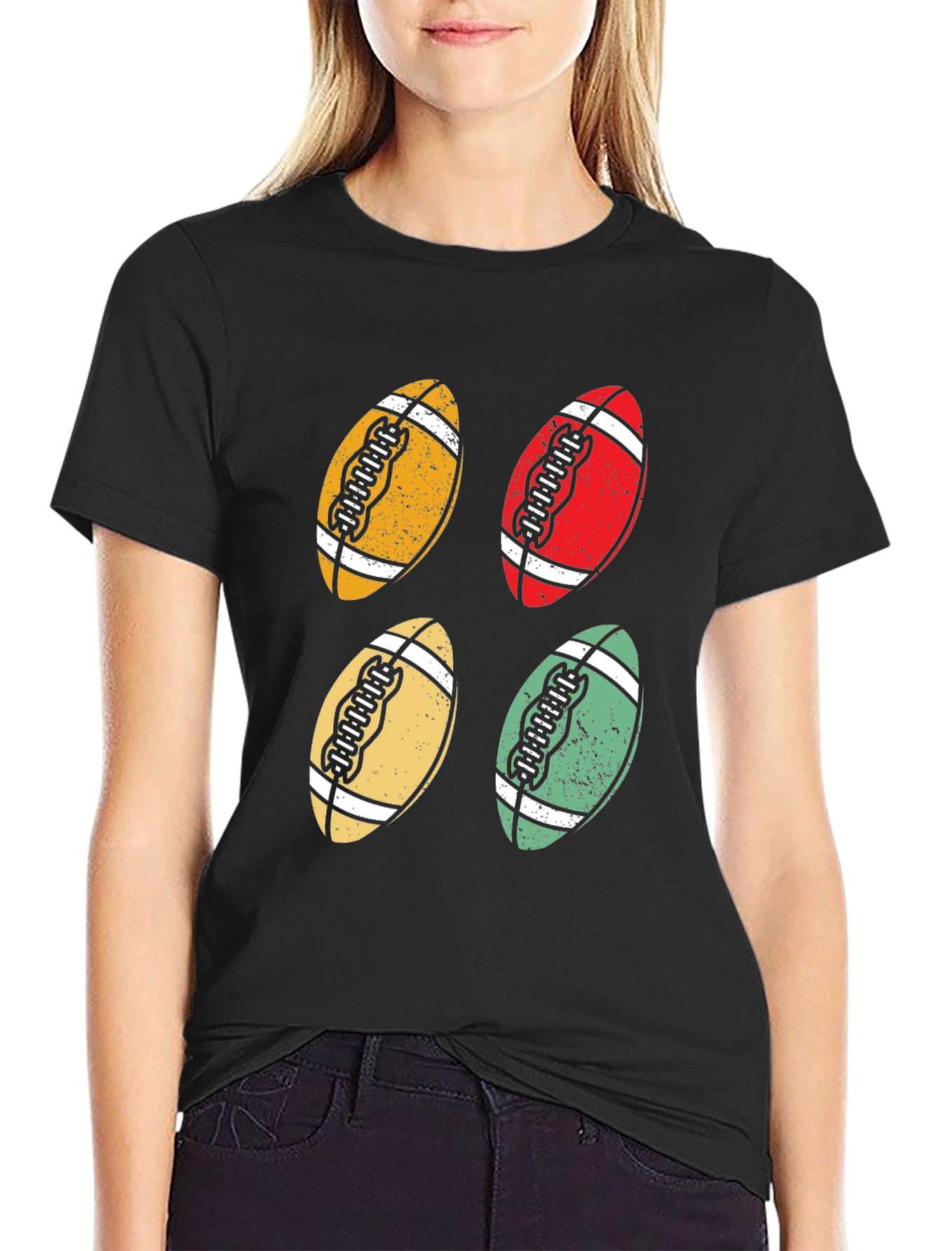 Retro Football Graphic Tee - Casual Style