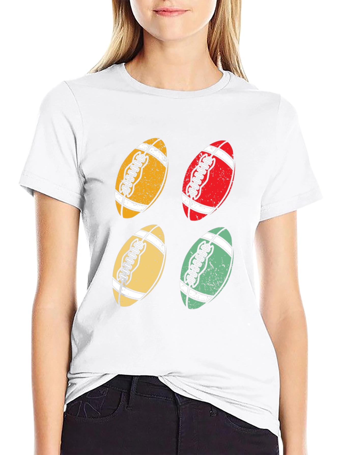 Retro Football Graphic Tee - Casual Style
