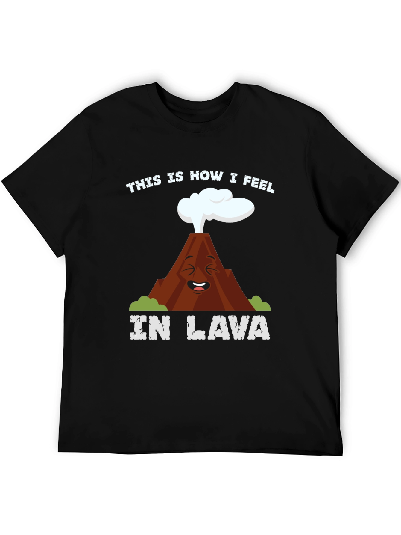 Funny Volcano In Lava Graphic T-Shirt