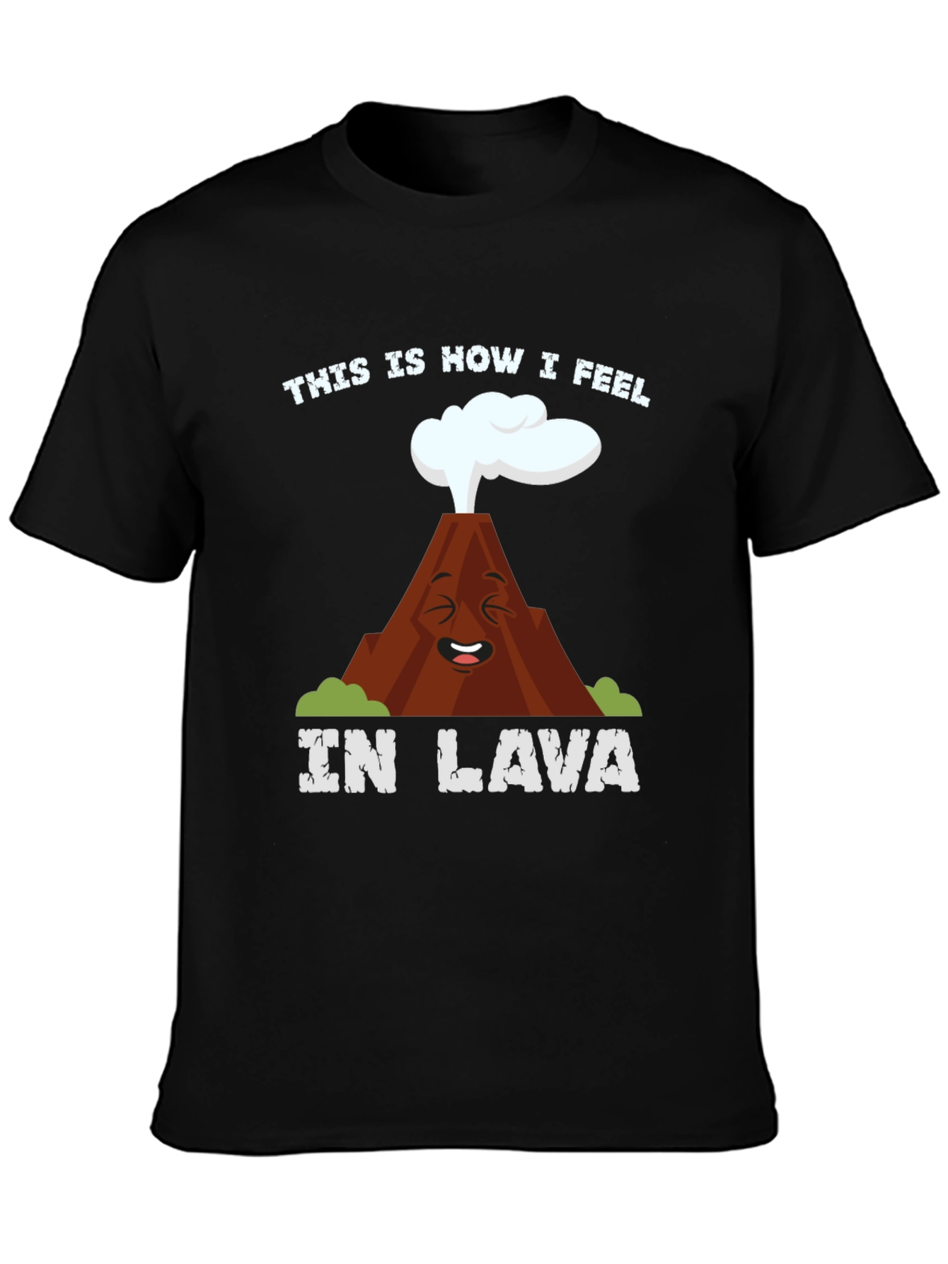 Funny Volcano In Lava Graphic T-Shirt