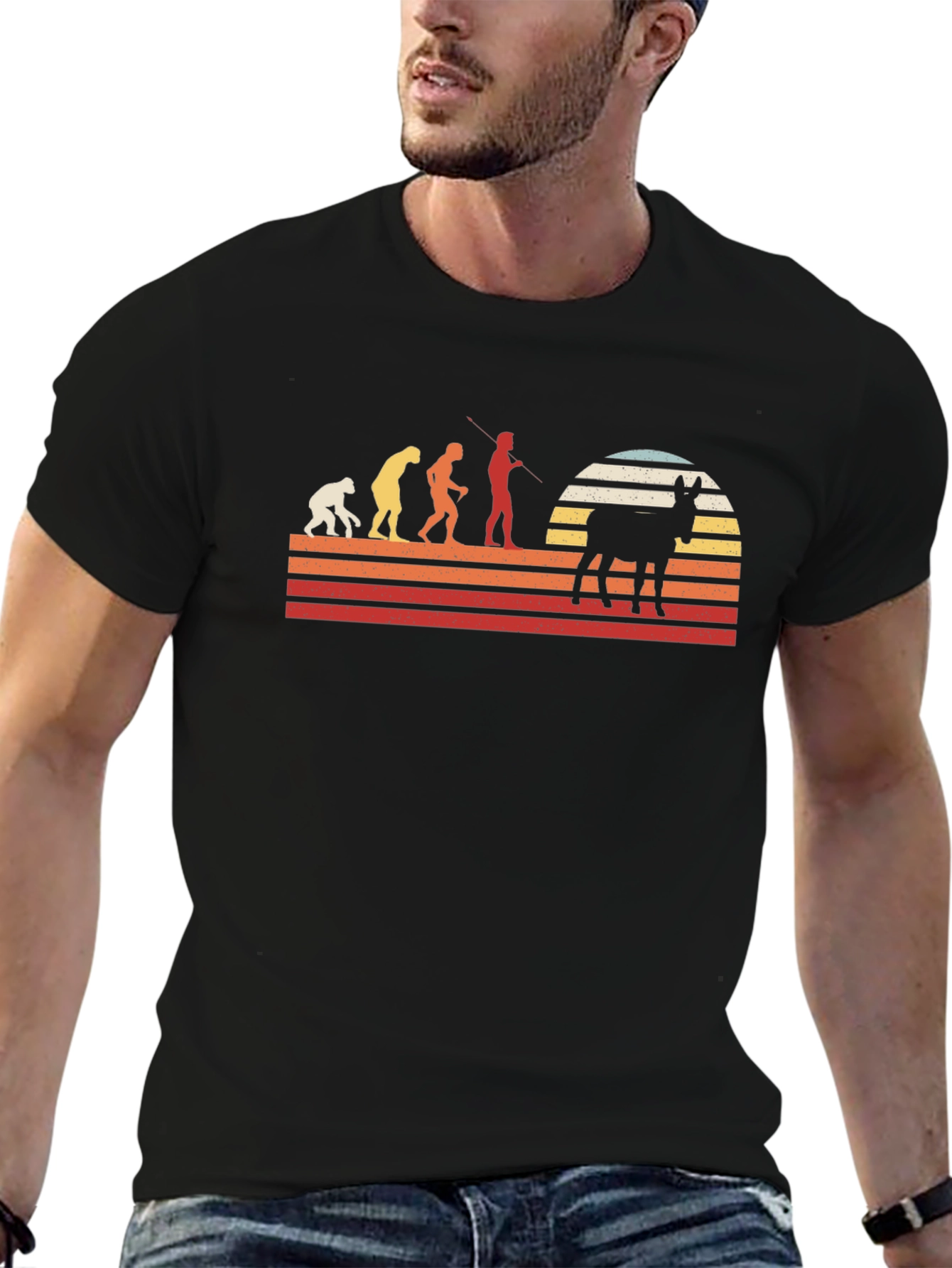 Donkey Evolution Graphic Tee - Retro Style