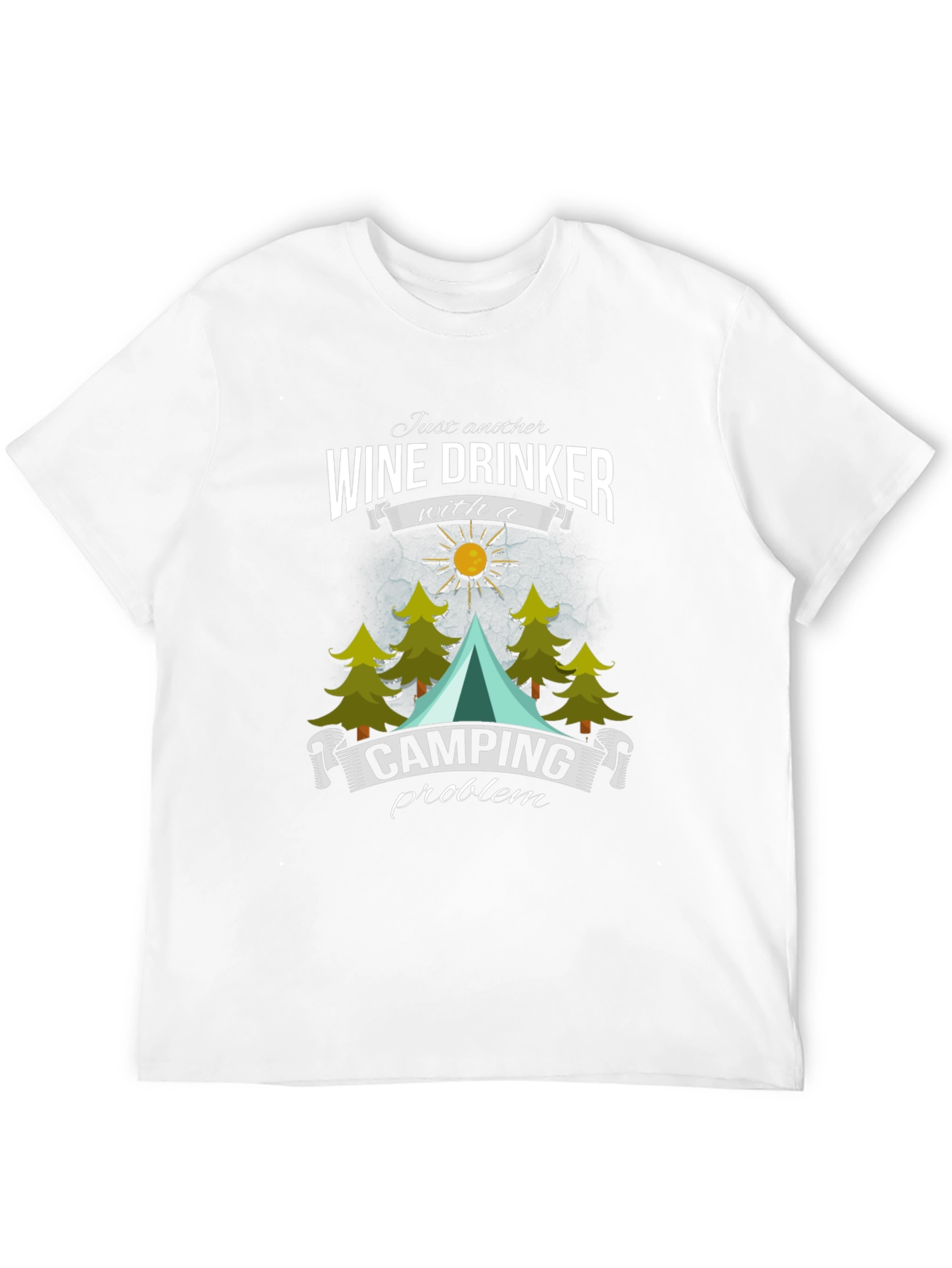 Wine Drinker Camping T-Shirt - Funny Outdoor Apparel