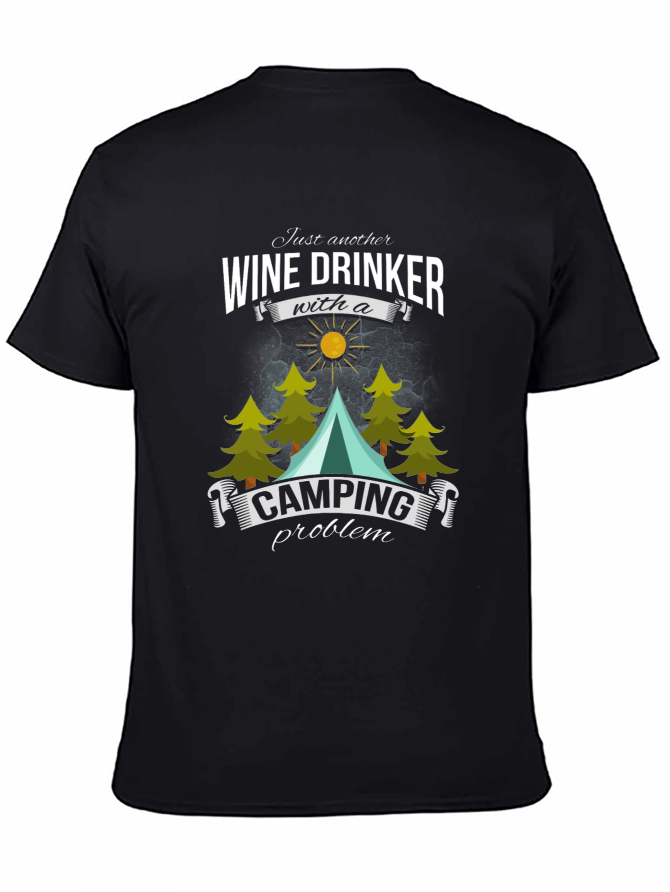 Wine Drinker Camping T-Shirt - Funny Outdoor Apparel