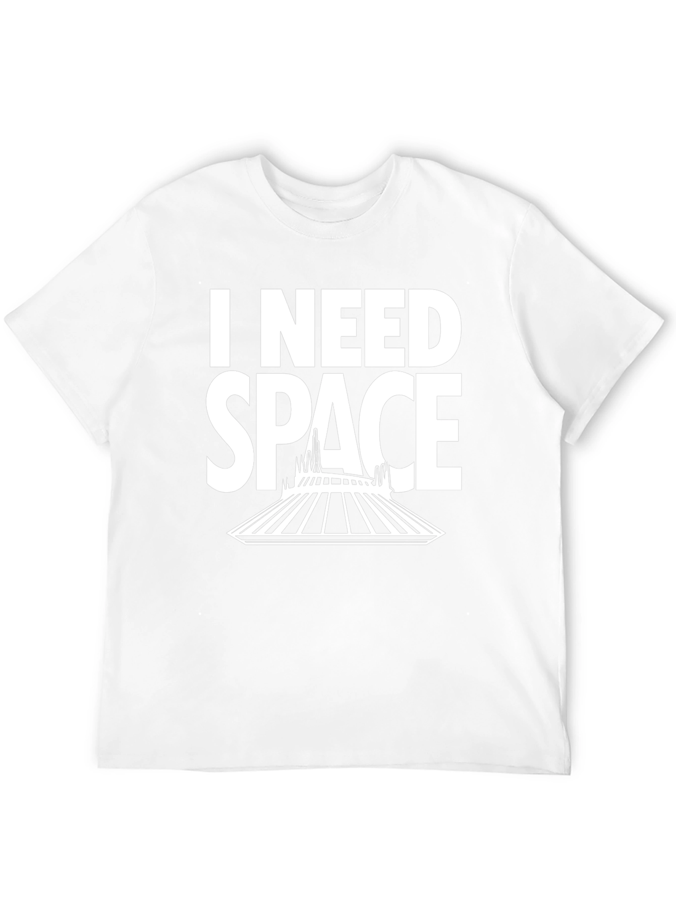 I Need Space T-Shirt - Black Cotton Blend