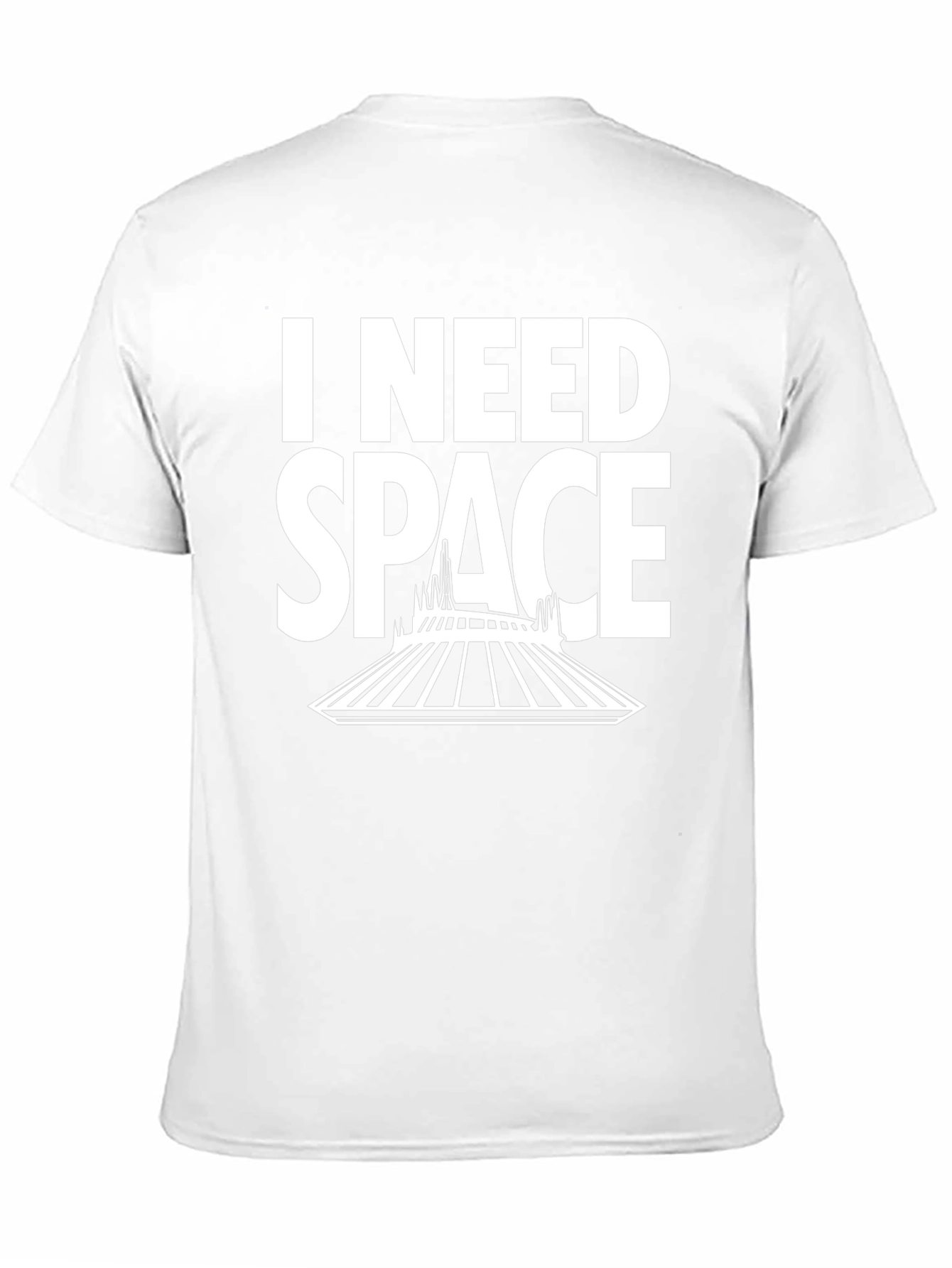 I Need Space T-Shirt - Black Cotton Blend