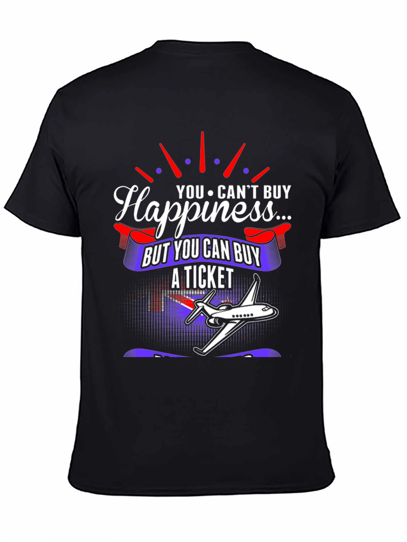 Happiness Ticket Graphic Tee | Plane Lover Shirt