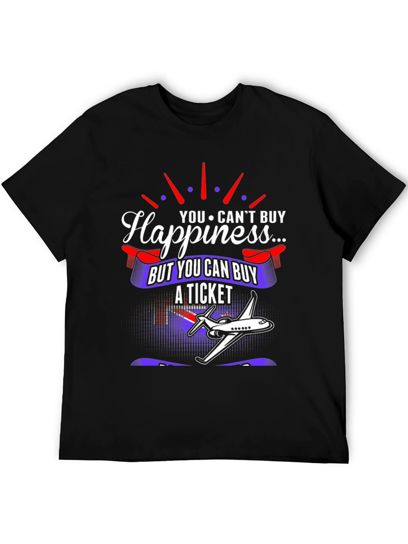 Happiness Ticket Graphic Tee | Plane Lover Shirt