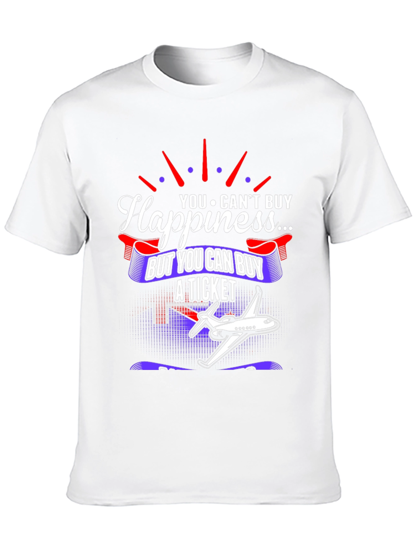 Happiness Ticket Graphic Tee | Plane Lover Shirt