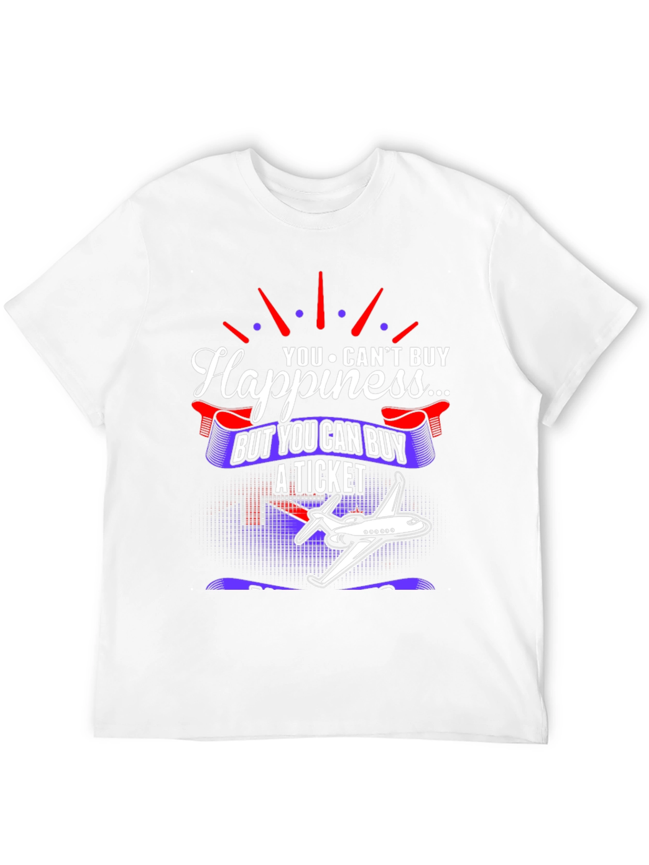 Happiness Ticket Graphic Tee | Plane Lover Shirt