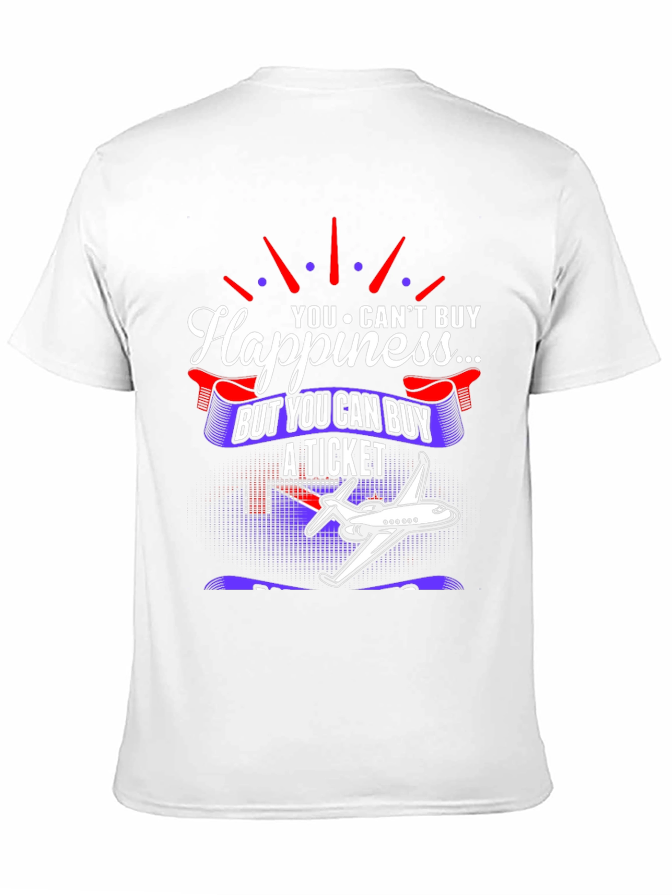 Happiness Ticket Graphic Tee | Plane Lover Shirt