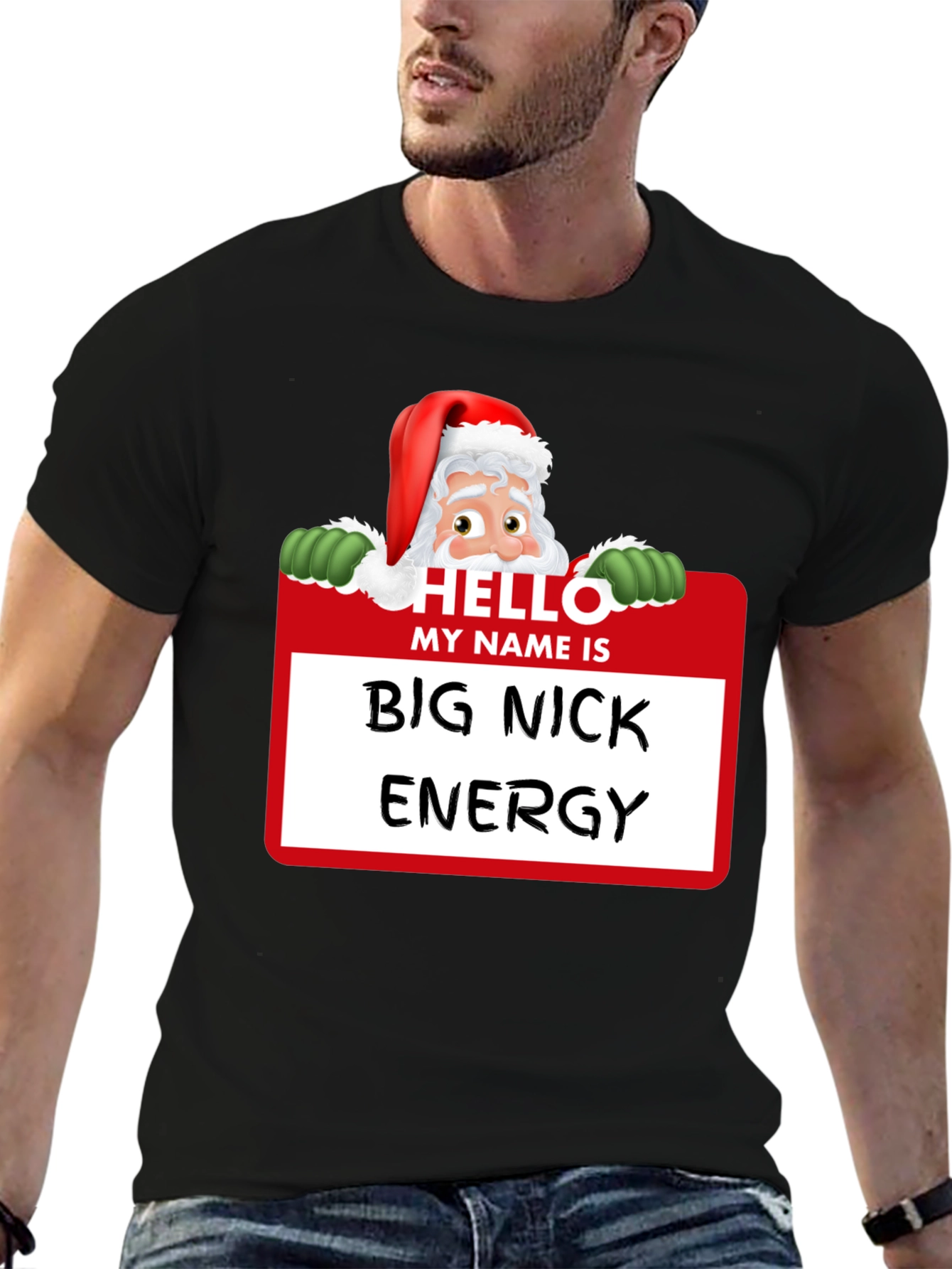 Big Nick Energy Santa Holiday T-Shirt