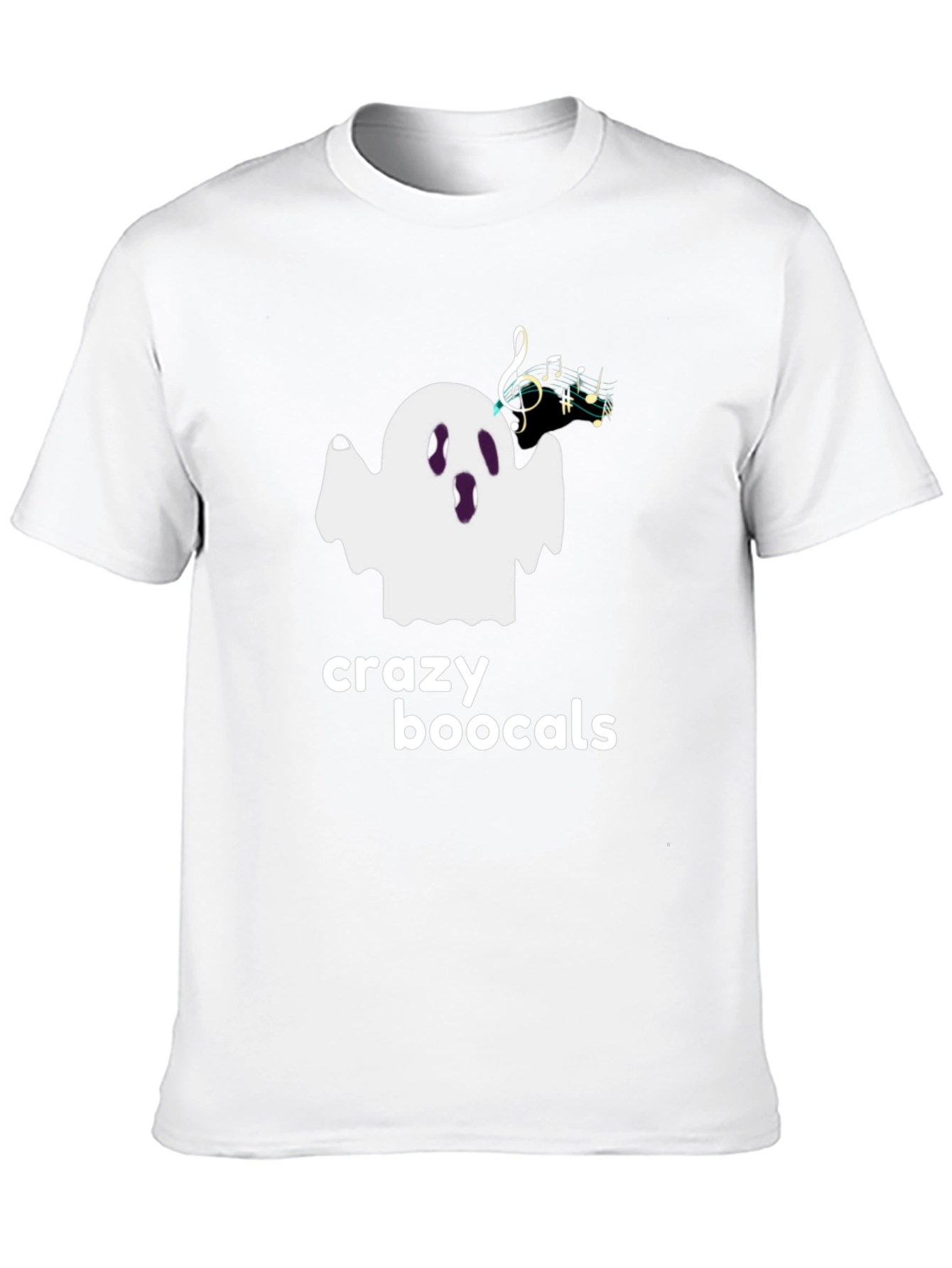 Crazy Boocals Graphic Tee - Halloween Ghost Shirt